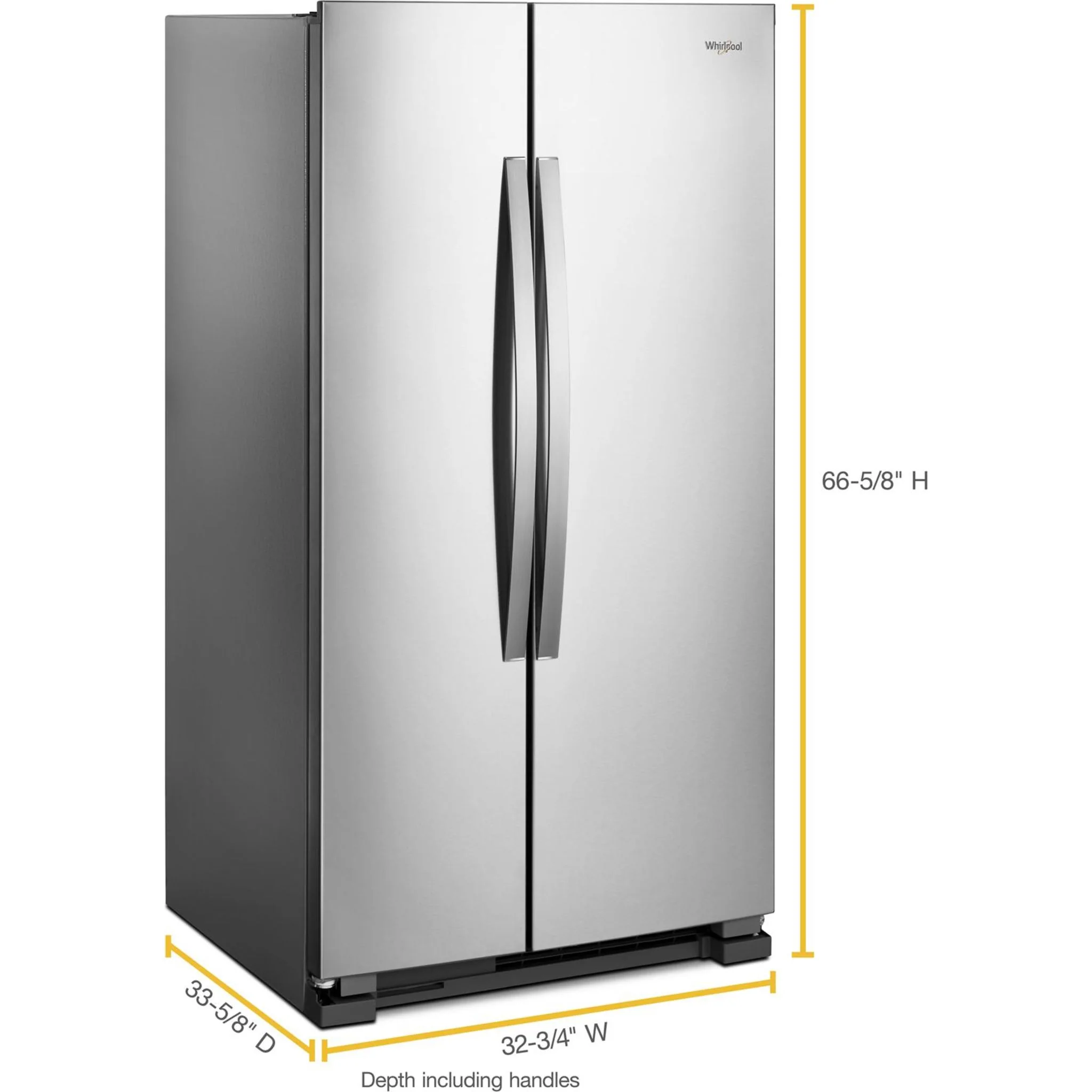 Whirlpool 33-inch Wide Side-by-Side Refrigerator - 22 cu. ft. -Monochromatic Stainless Steel (WRS312SNHM) - Image 13
