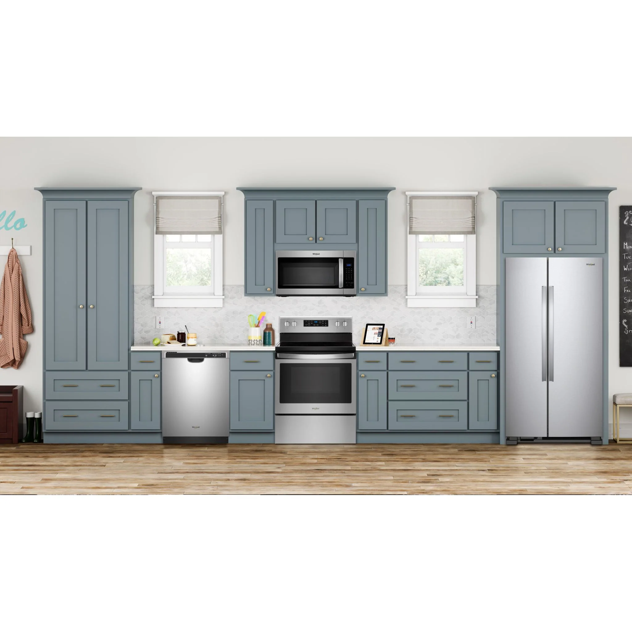 Whirlpool 33-inch Wide Side-by-Side Refrigerator - 22 cu. ft. -Monochromatic Stainless Steel (WRS312SNHM) - Image 3