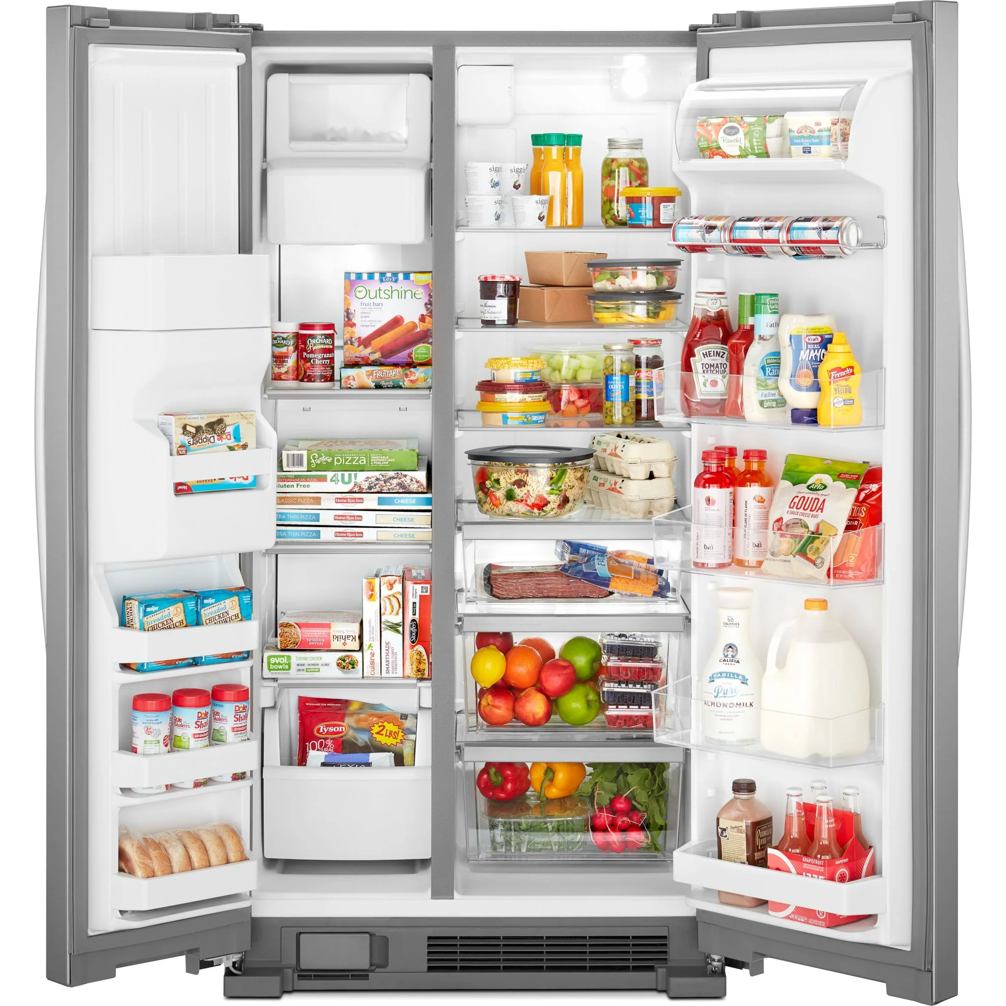Whirlpool 33-inch Wide Side-by-Side Refrigerator - 21 cu. ft. -Fingerprint Resistant (WRS321SDHZ) - Image 4