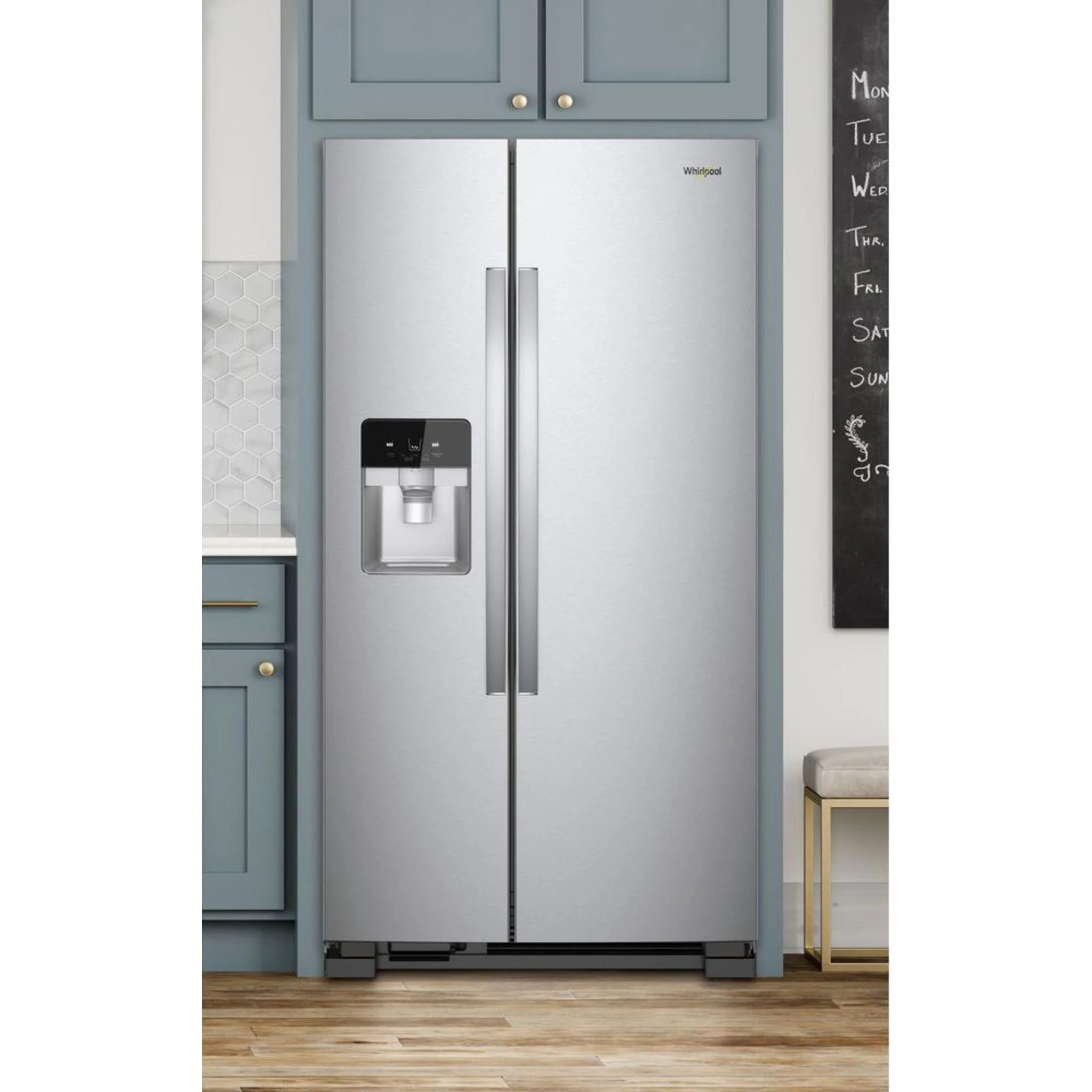 Whirlpool 33-inch Wide Side-by-Side Refrigerator - 21 cu. ft. -Fingerprint Resistant (WRS321SDHZ) - Image 8