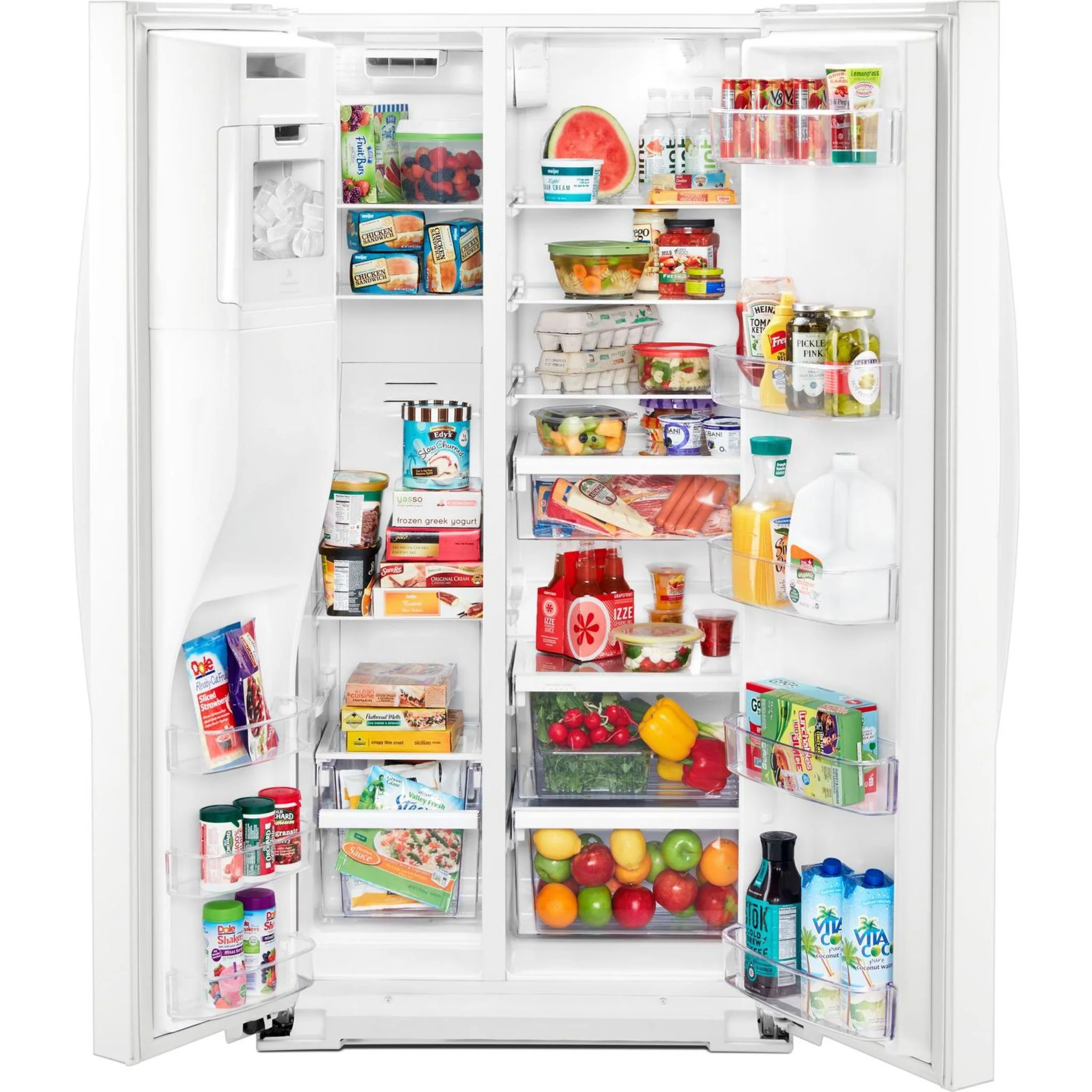 Whirlpool 36" Wide Counter Depth Side-by-Side Refrigerator - 21 cu. ft. - White (WRS571CIHW) - Image 21
