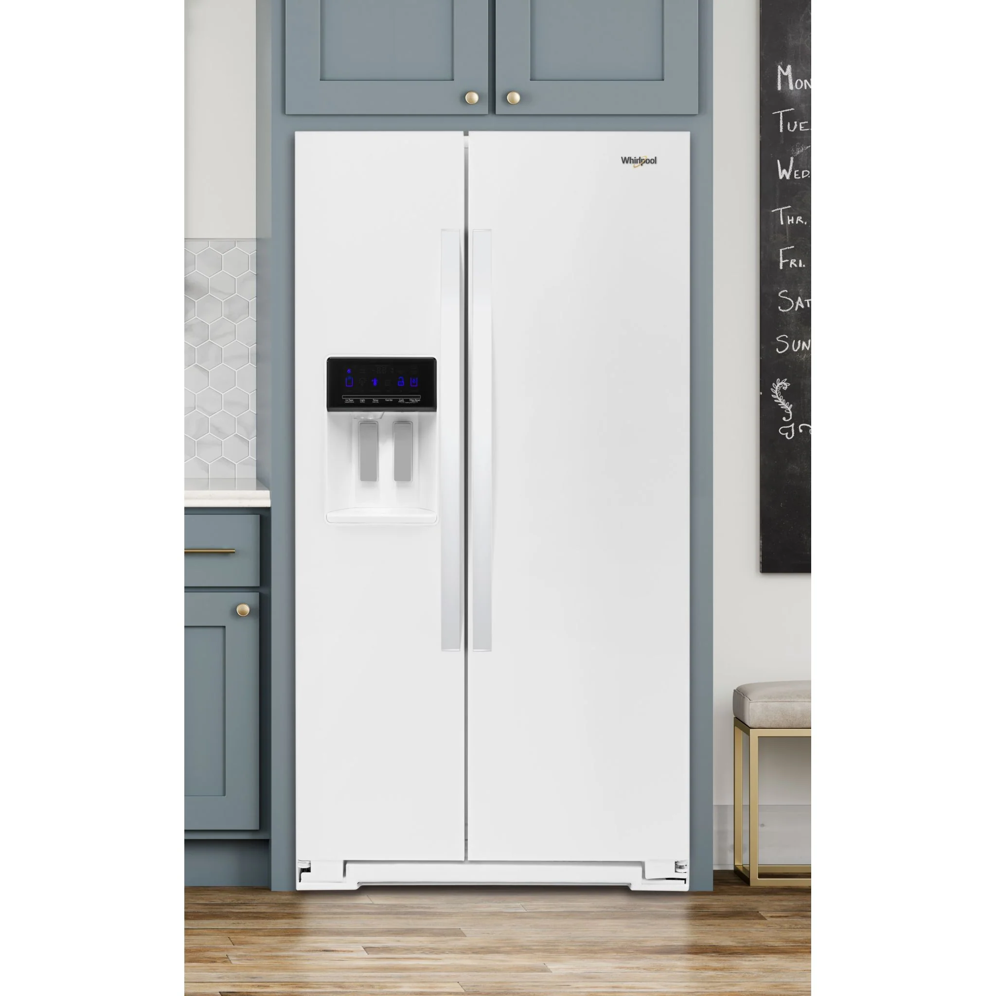 Whirlpool 36" Wide Counter Depth Side-by-Side Refrigerator - 21 cu. ft. - White (WRS571CIHW) - Image 6