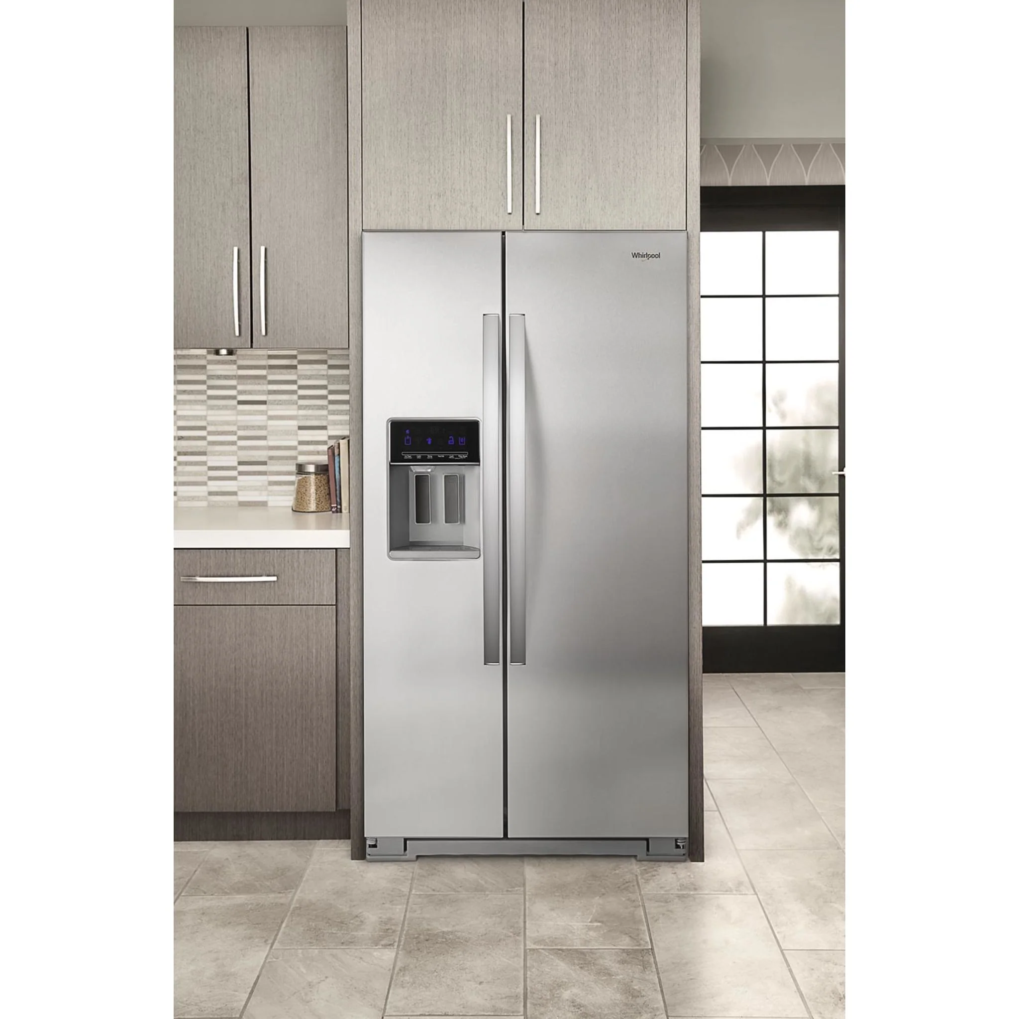 Whirlpool 36" Wide Counter Depth Side-by-Side Refrigerator - 21 cu. ft. - Fingerprint Resistant Stainless Steel (WRS571CIHZ) - Image 10
