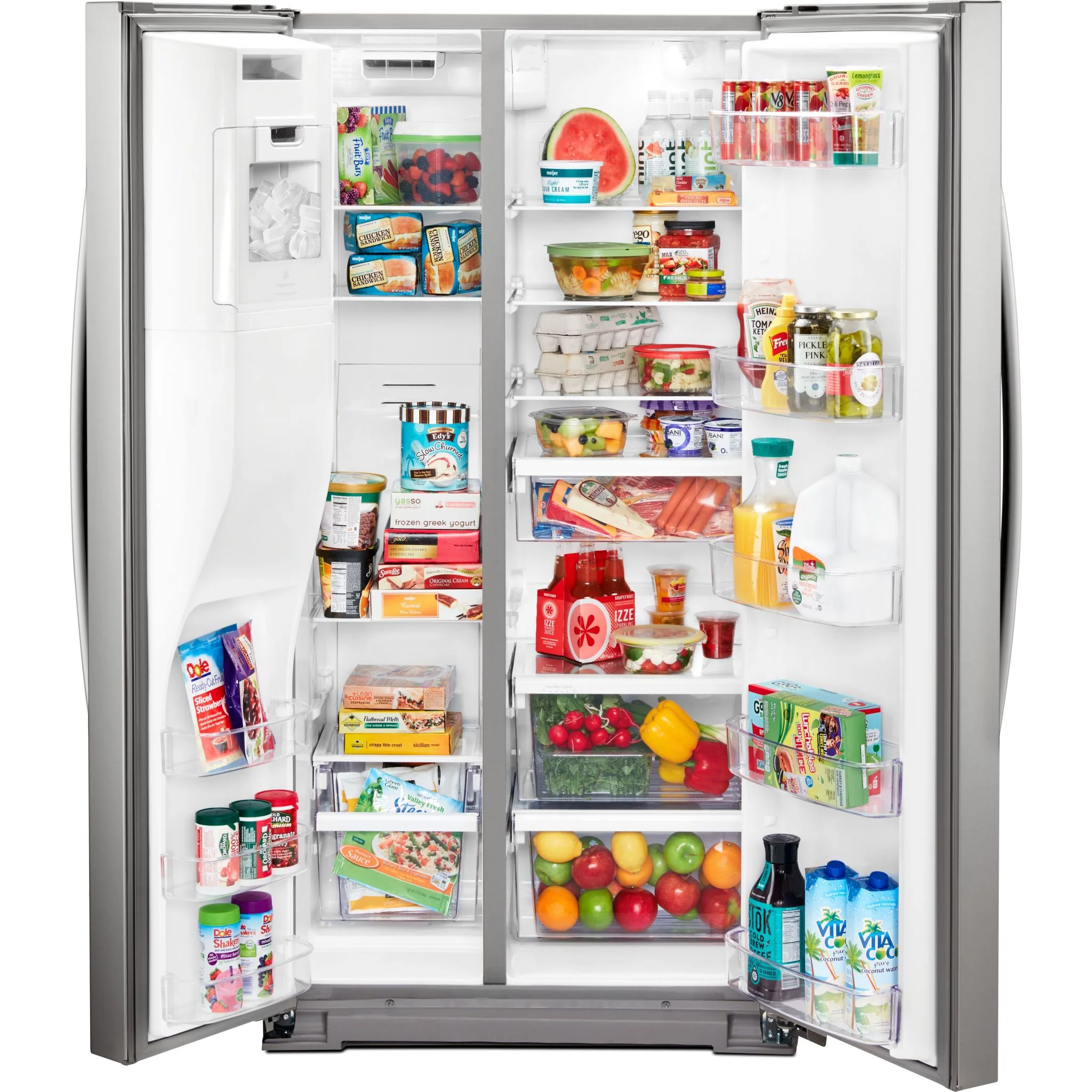 Whirlpool 36" Wide Counter Depth Side-by-Side Refrigerator - 21 cu. ft. - Fingerprint Resistant Stainless Steel (WRS571CIHZ) - Image 4