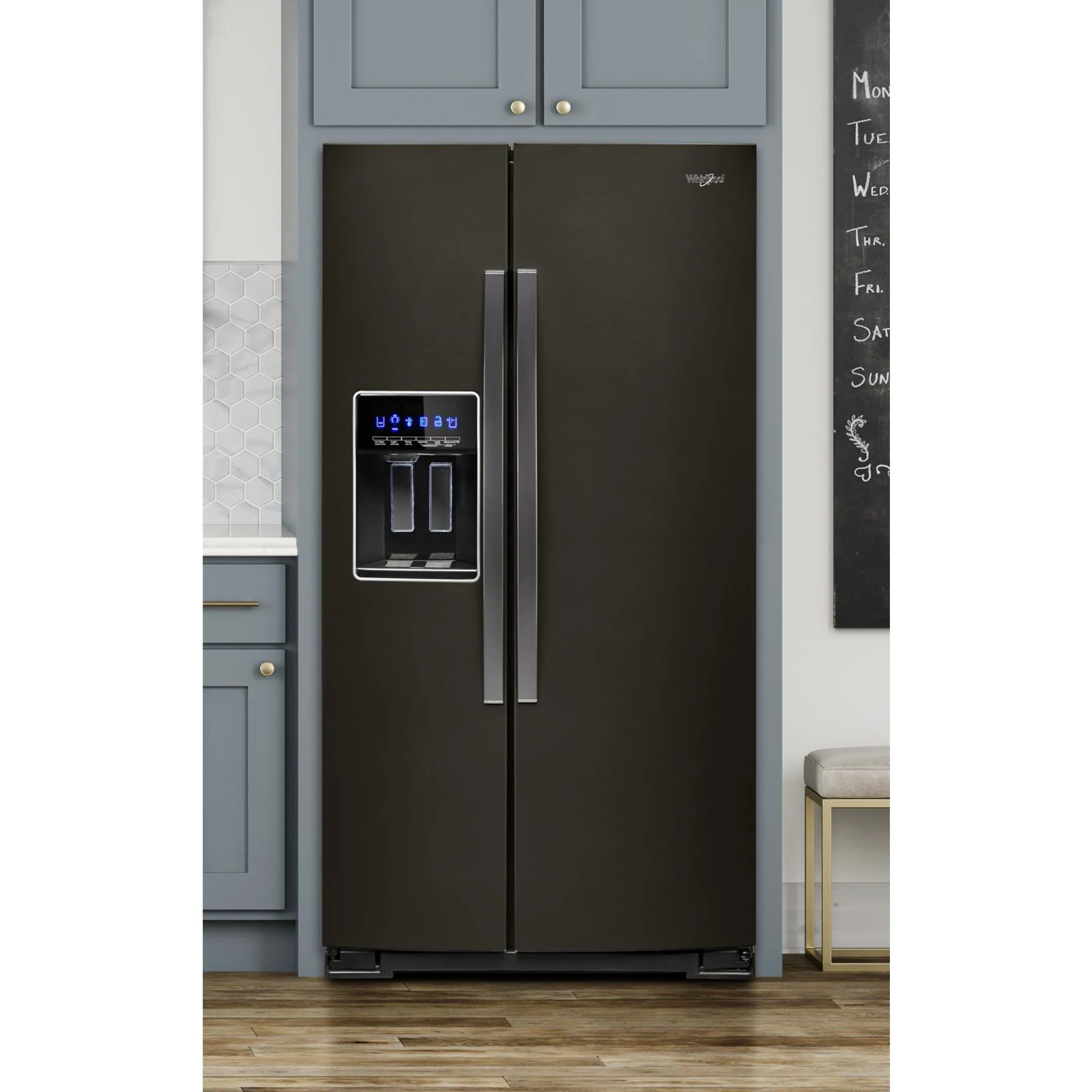 Whirlpool 36" Wide Side-by-Side Refrigerator - 28 cu. ft. - Black Stainless (WRS588FIHV) - Image 17
