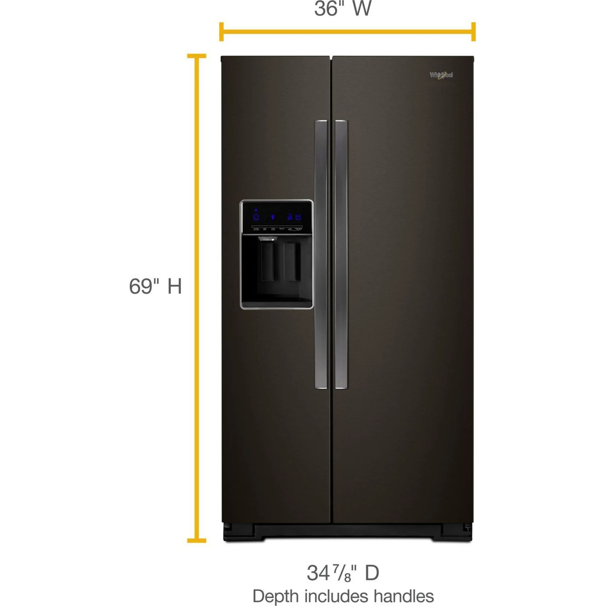 Whirlpool 36" Wide Side-by-Side Refrigerator - 28 cu. ft. - Black Stainless (WRS588FIHV) - Image 19