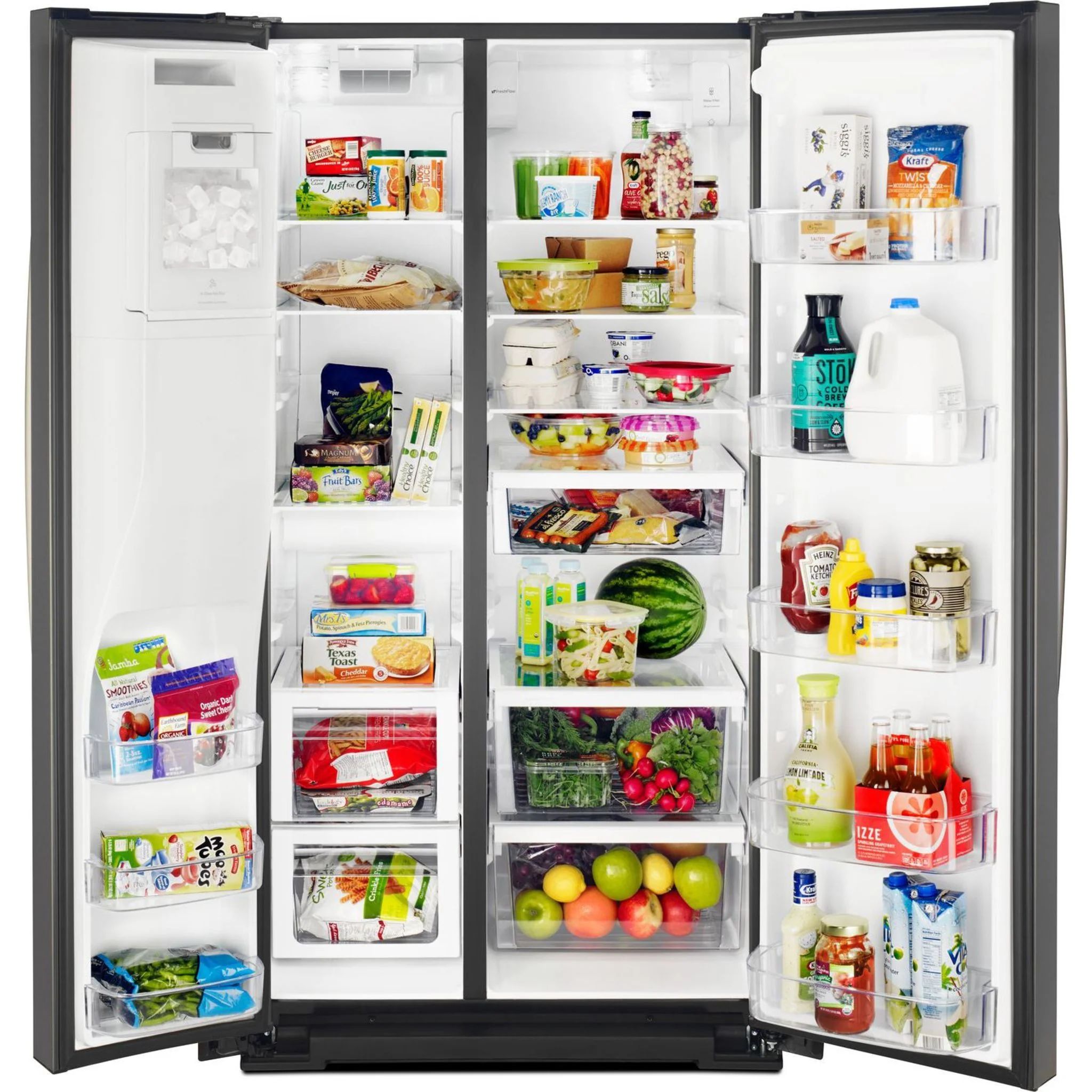 Whirlpool 36" Wide Side-by-Side Refrigerator - 28 cu. ft. - Black Stainless (WRS588FIHV) - Image 27