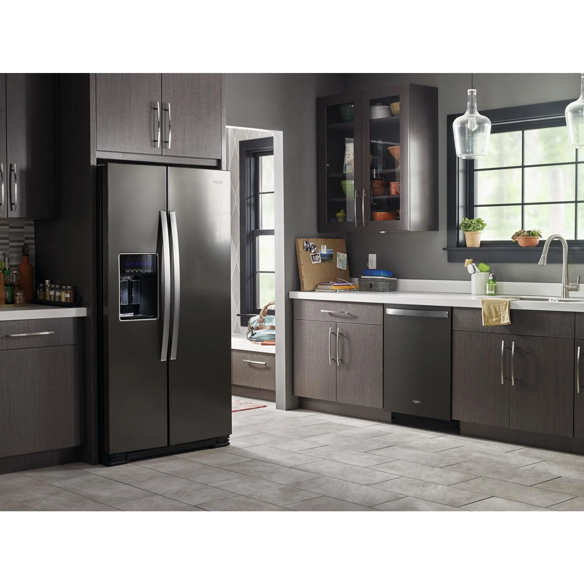 Whirlpool 36" Wide Side-by-Side Refrigerator - 28 cu. ft. - Black Stainless (WRS588FIHV) - Image 39