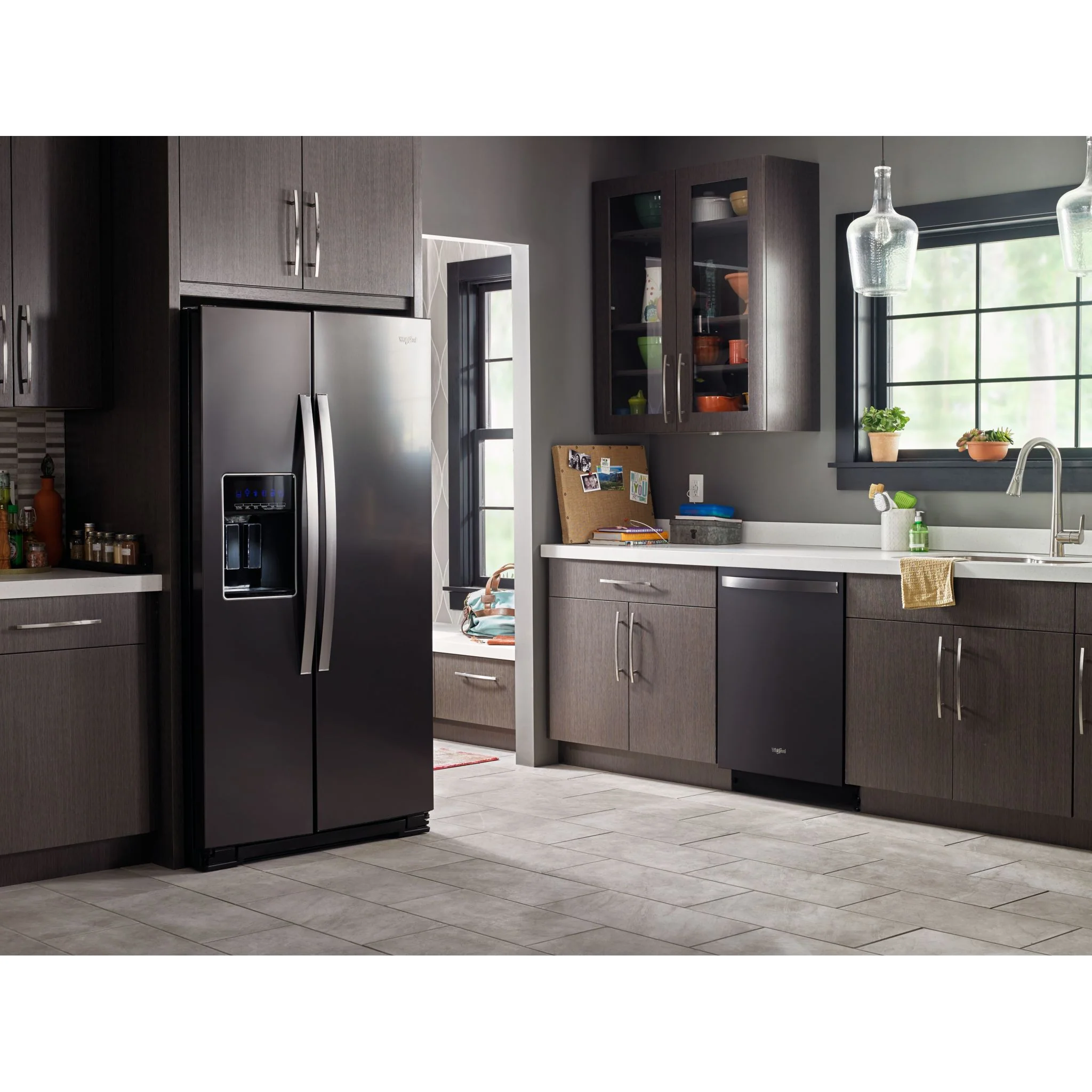 Whirlpool 36" Wide Side-by-Side Refrigerator - 28 cu. ft. - Black Stainless (WRS588FIHV) - Image 6
