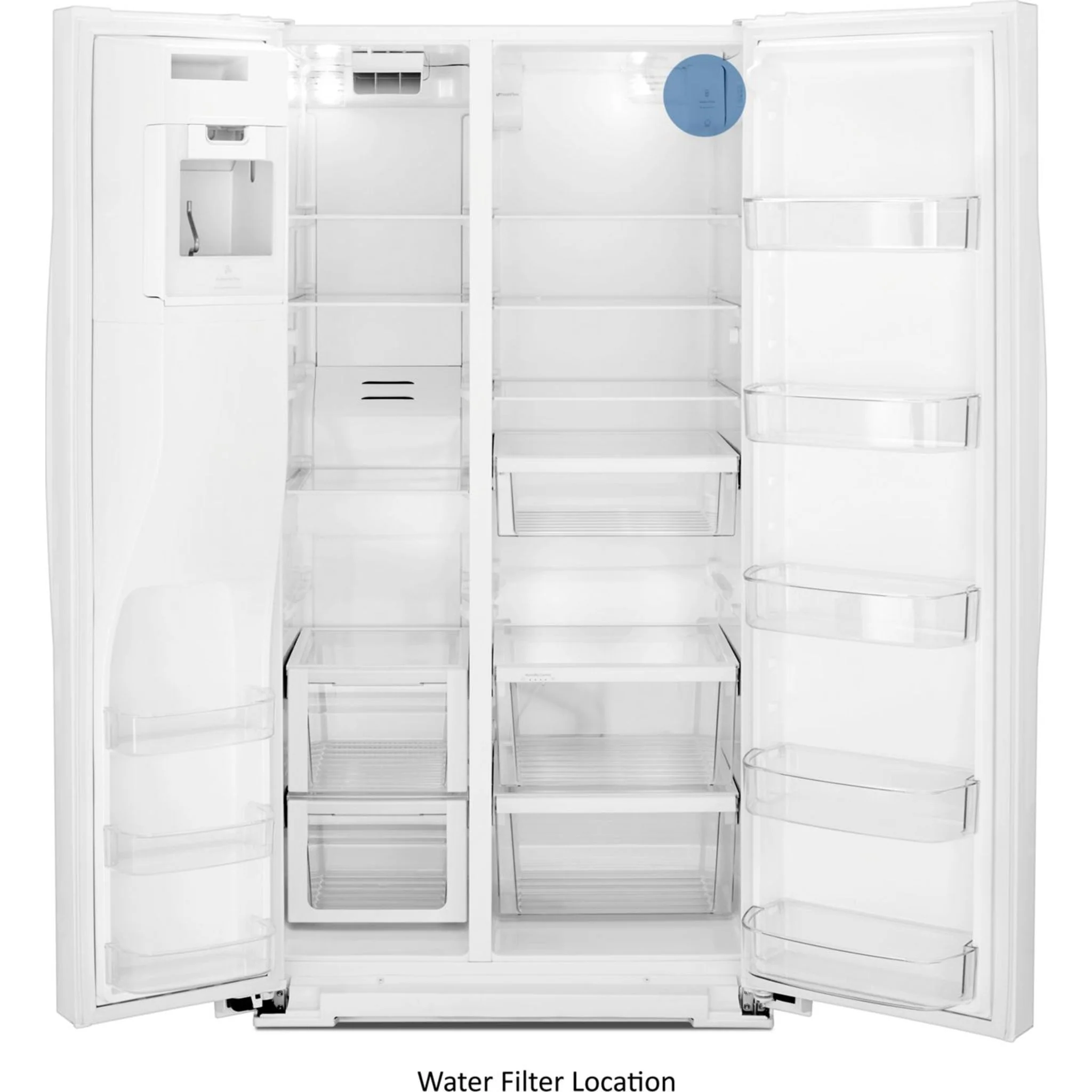 Whirlpool 36" Wide Side-by-Side Refrigerator - 28 cu. ft. - White (WRS588FIHW) - Image 17