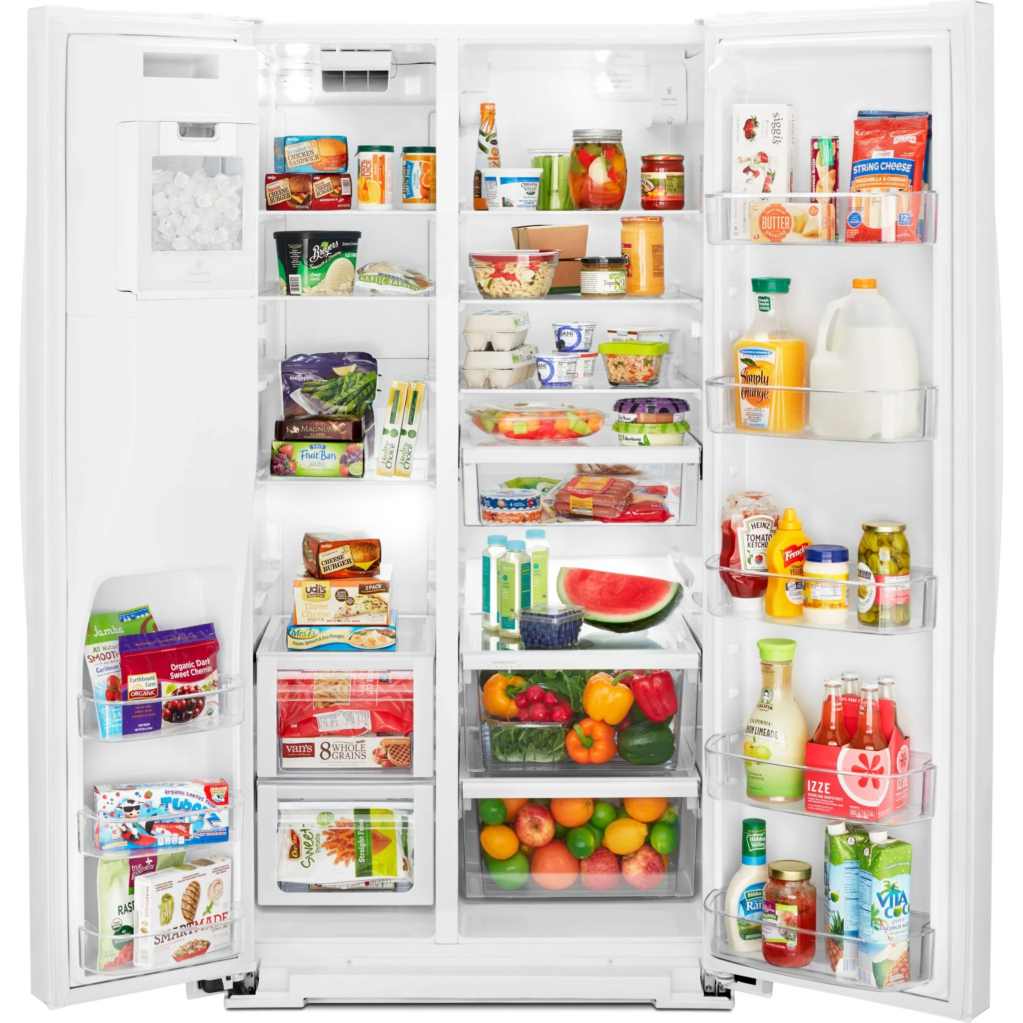 Whirlpool 36" Wide Side-by-Side Refrigerator - 28 cu. ft. - White (WRS588FIHW) - Image 3