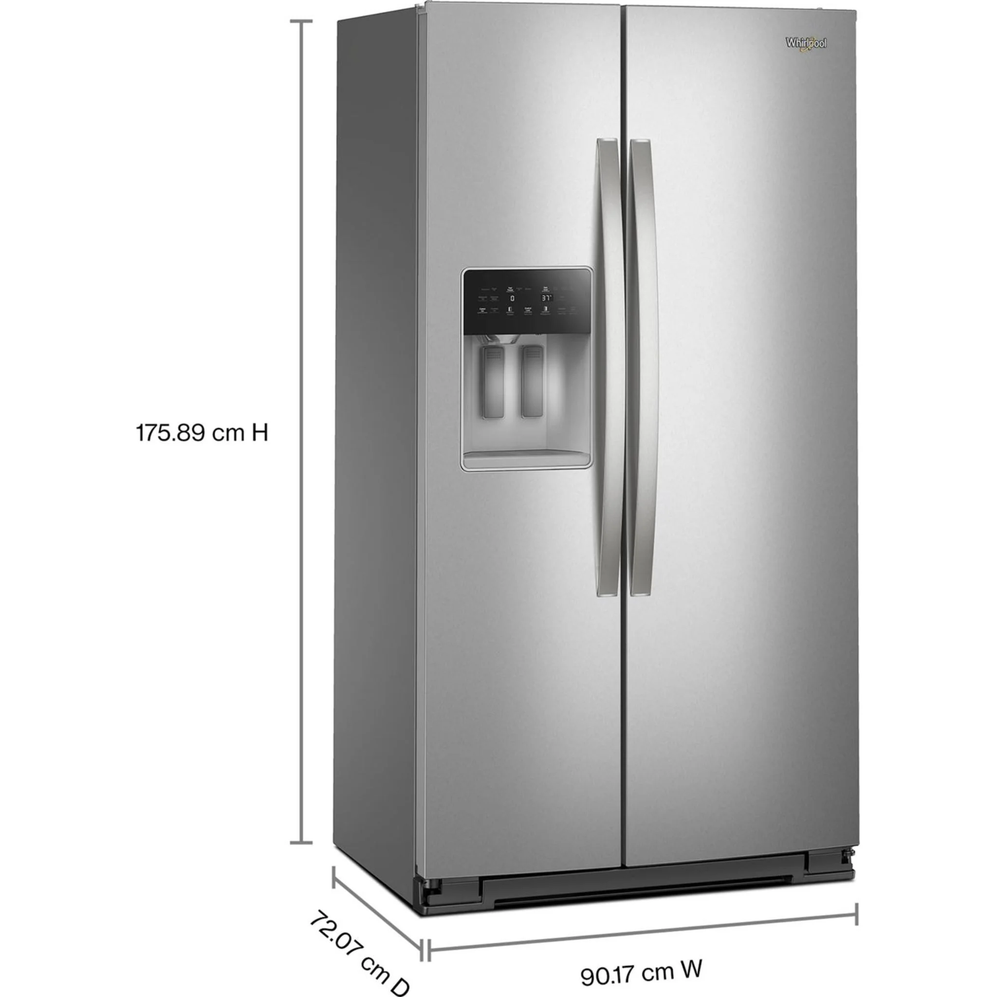 Whirlpool 36-inch Counter Depth Side-by-Side Refrigerator with TruCoolSystem -Fingerprint Resistant Stainless Steel (WRSC5536RZ) - Image 16