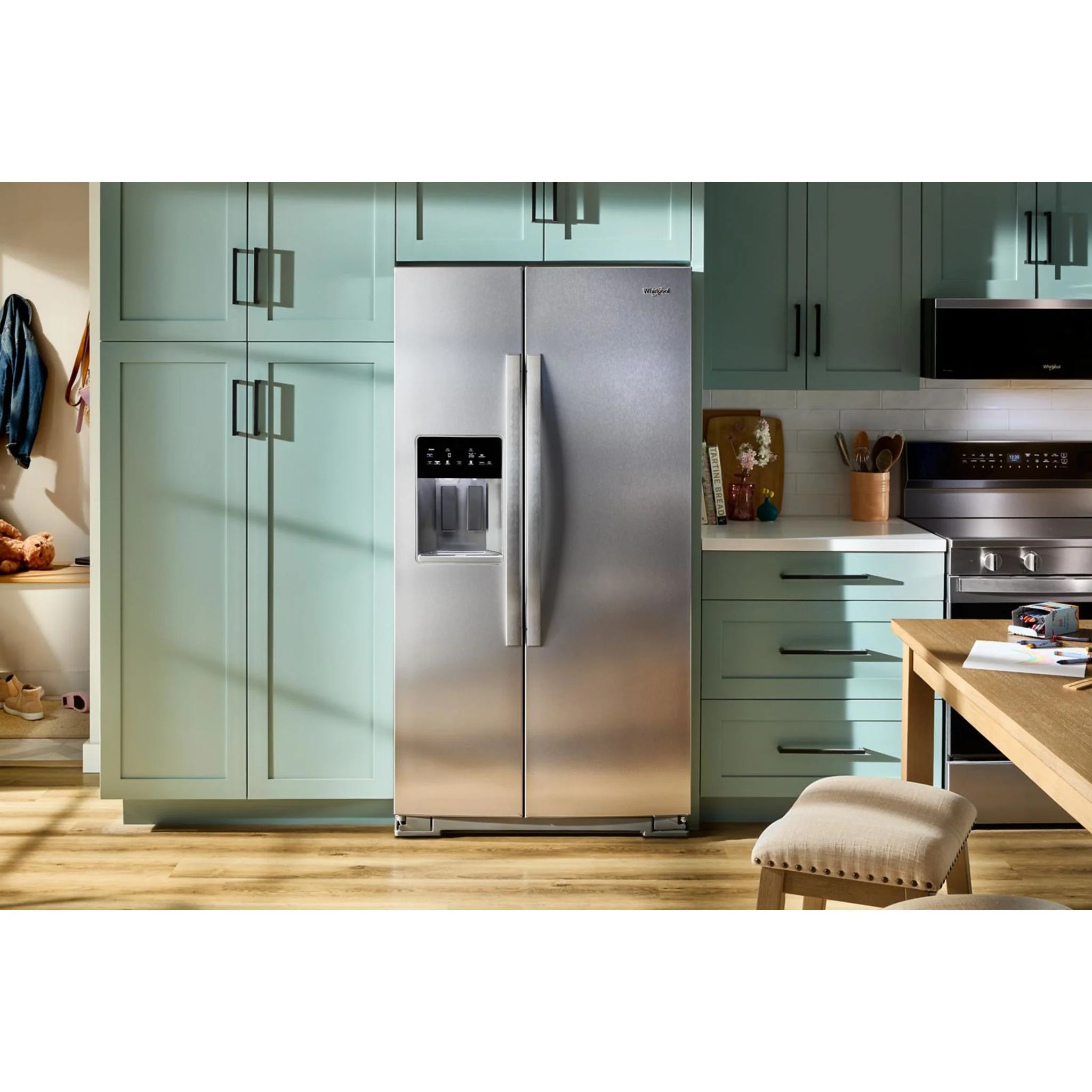 Whirlpool 36-inch Counter Depth Side-by-Side Refrigerator with TruCoolSystem -Fingerprint Resistant Stainless Steel (WRSC5536RZ) - Image 6