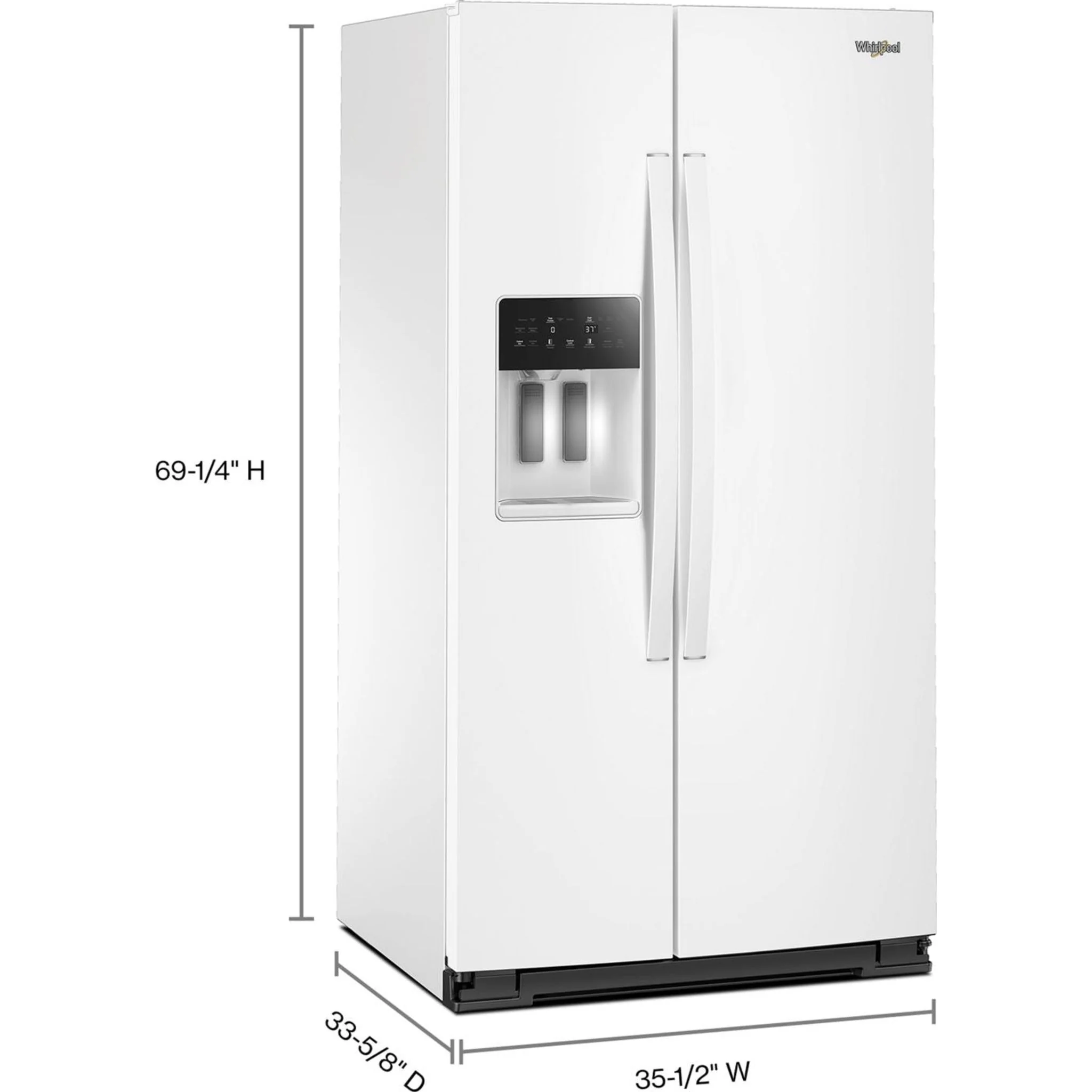 Whirlpool 36-inch Full Depth Side-by-Side Refrigerator with TruCoolSystem -White (WRSF5536RW) - Image 3