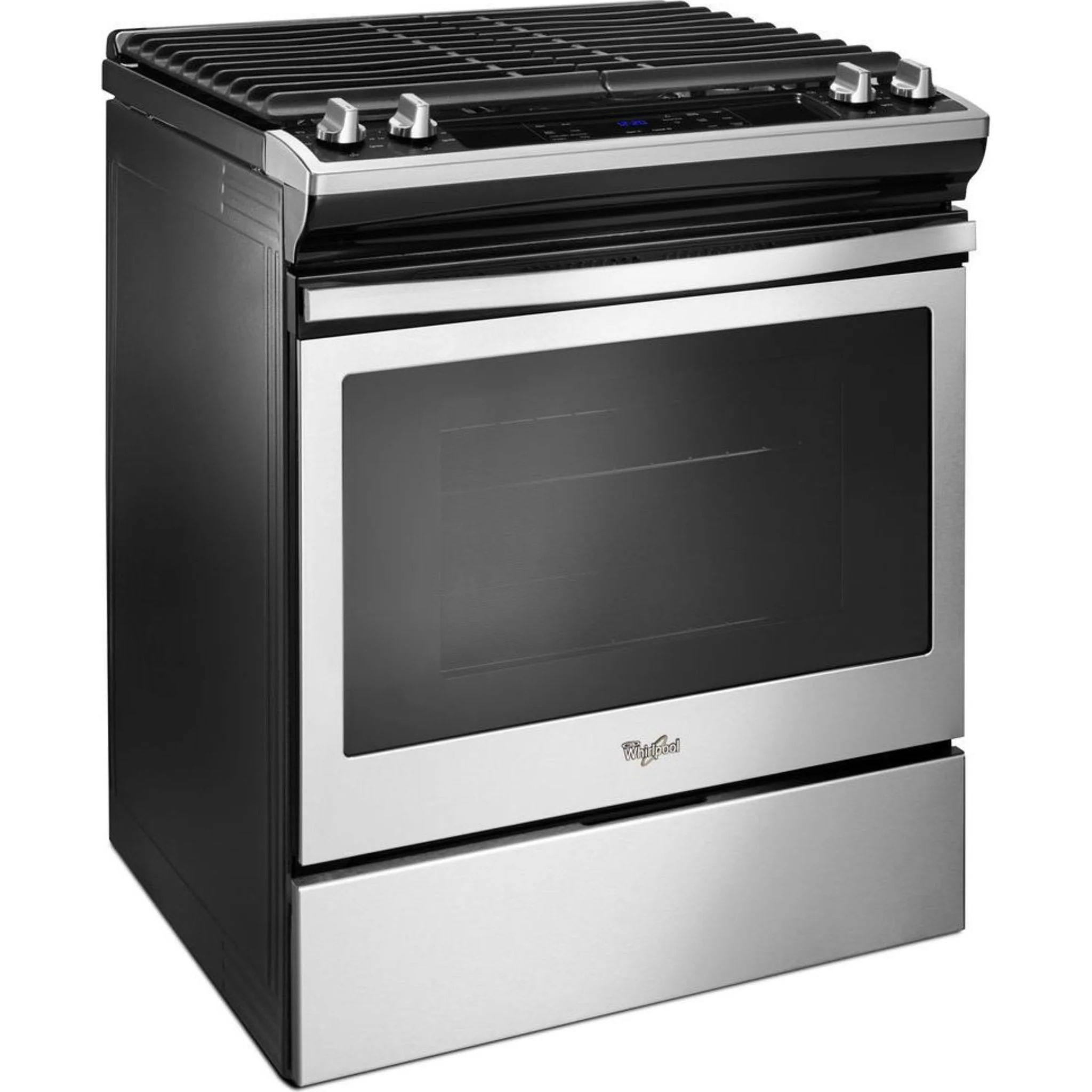 Whirlpool 5.0 cu. ft. Front Control Gas Range with cast-iron grates (WEG515S0FS) - Image 2