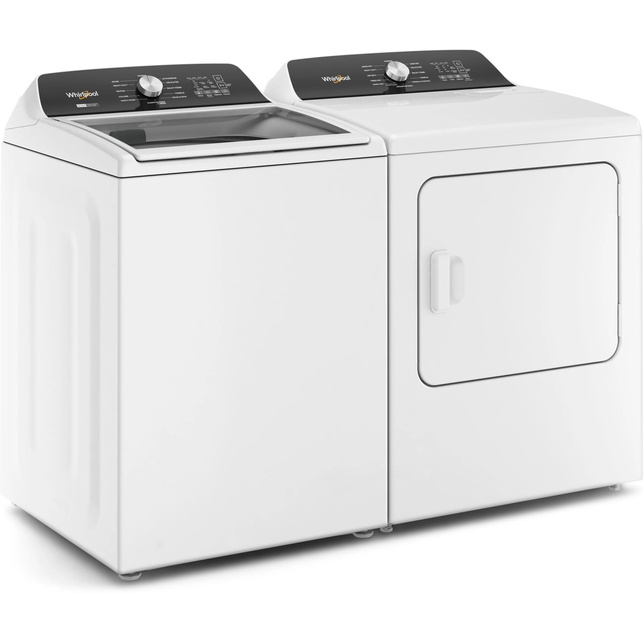 Whirlpool 5.5 Cu. Ft. Capacity Top Load Laundry Pair with Removable Agitator - White (WTW5057LW & YWED5050LW) - Image 2