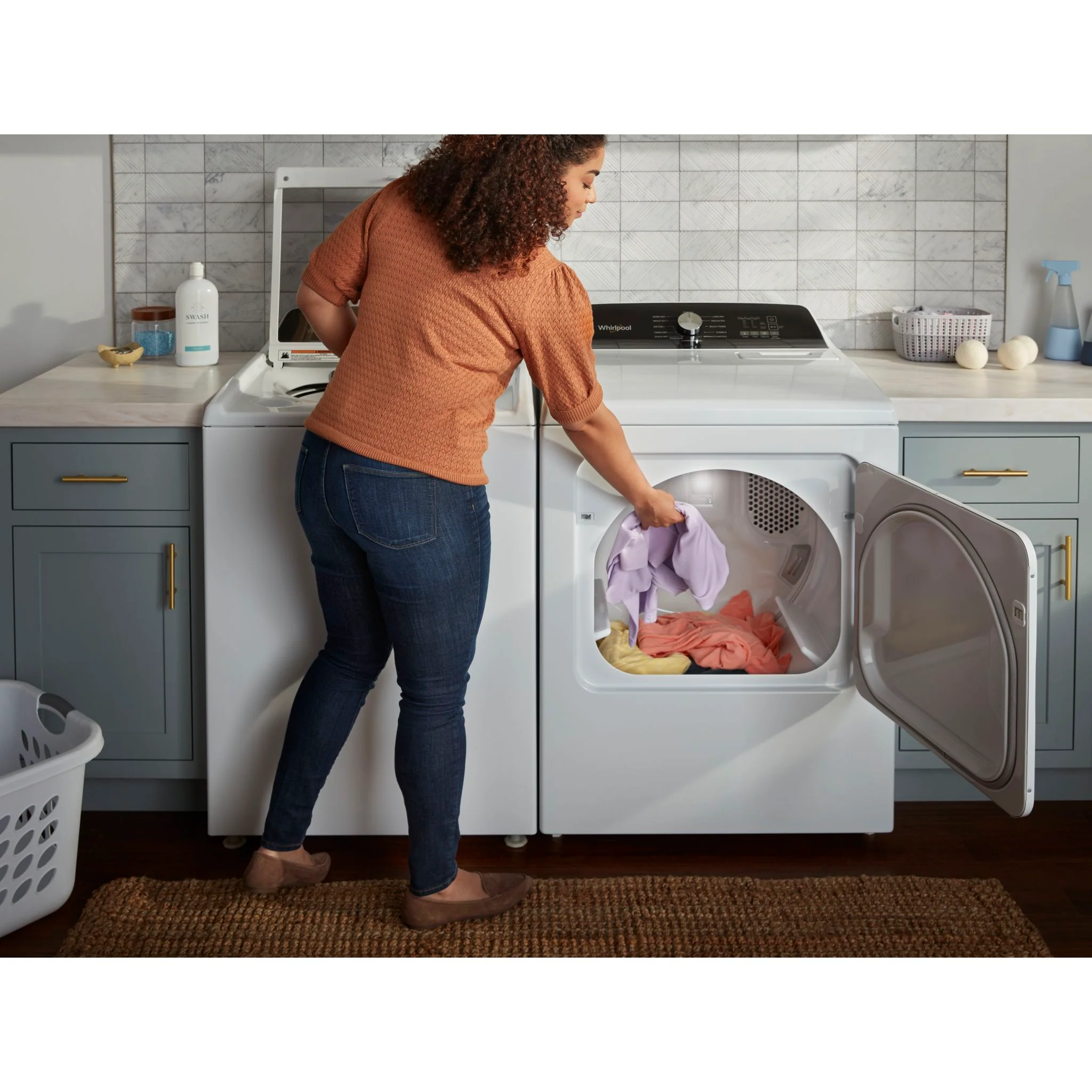 Whirlpool 5.5 Cu. Ft. Capacity Top Load Laundry Pair with Removable Agitator - White (WTW5057LW & YWED5050LW) - Image 6