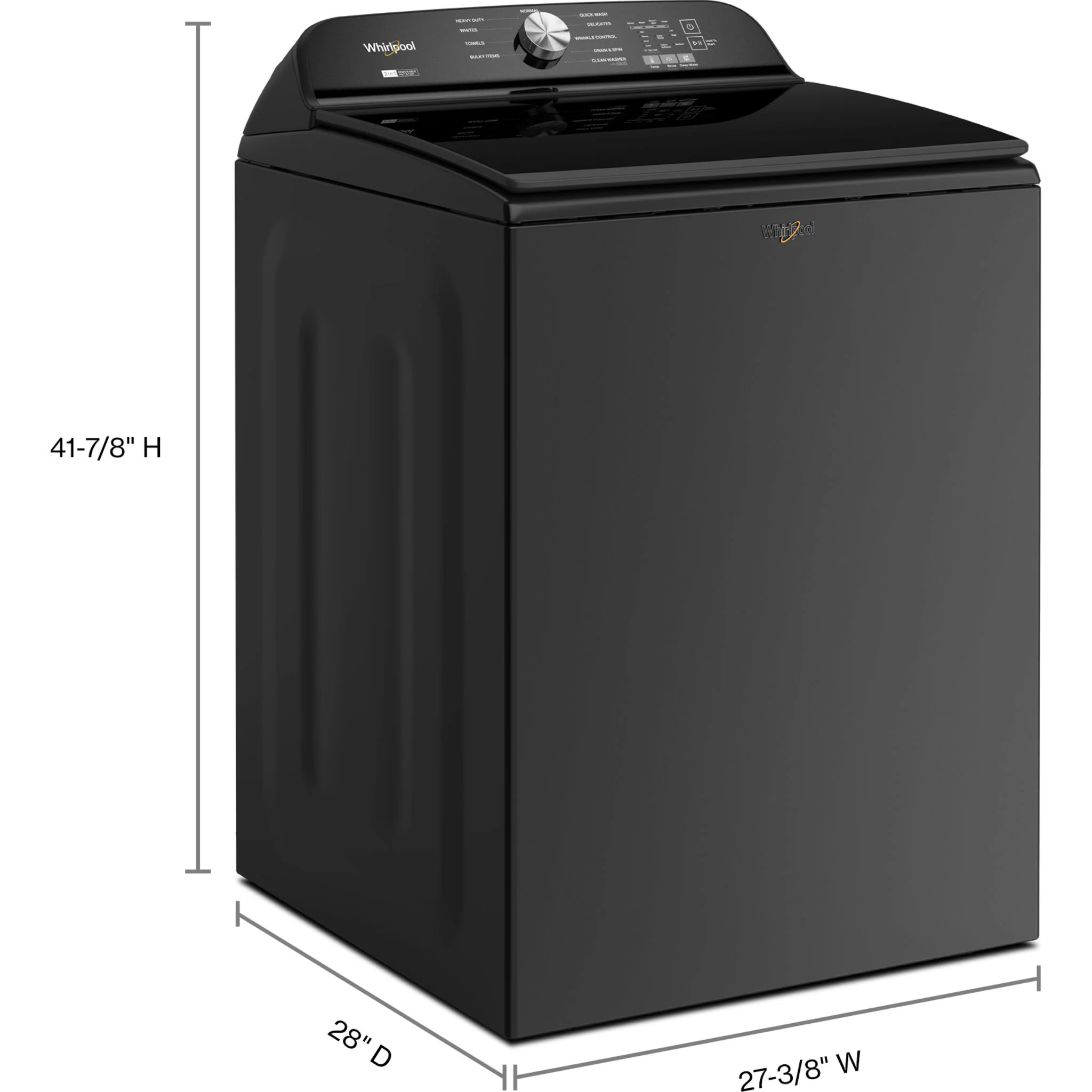 Whirlpool Top Load Pair (WTW6157PB-YWED6150PB ) - Image 5