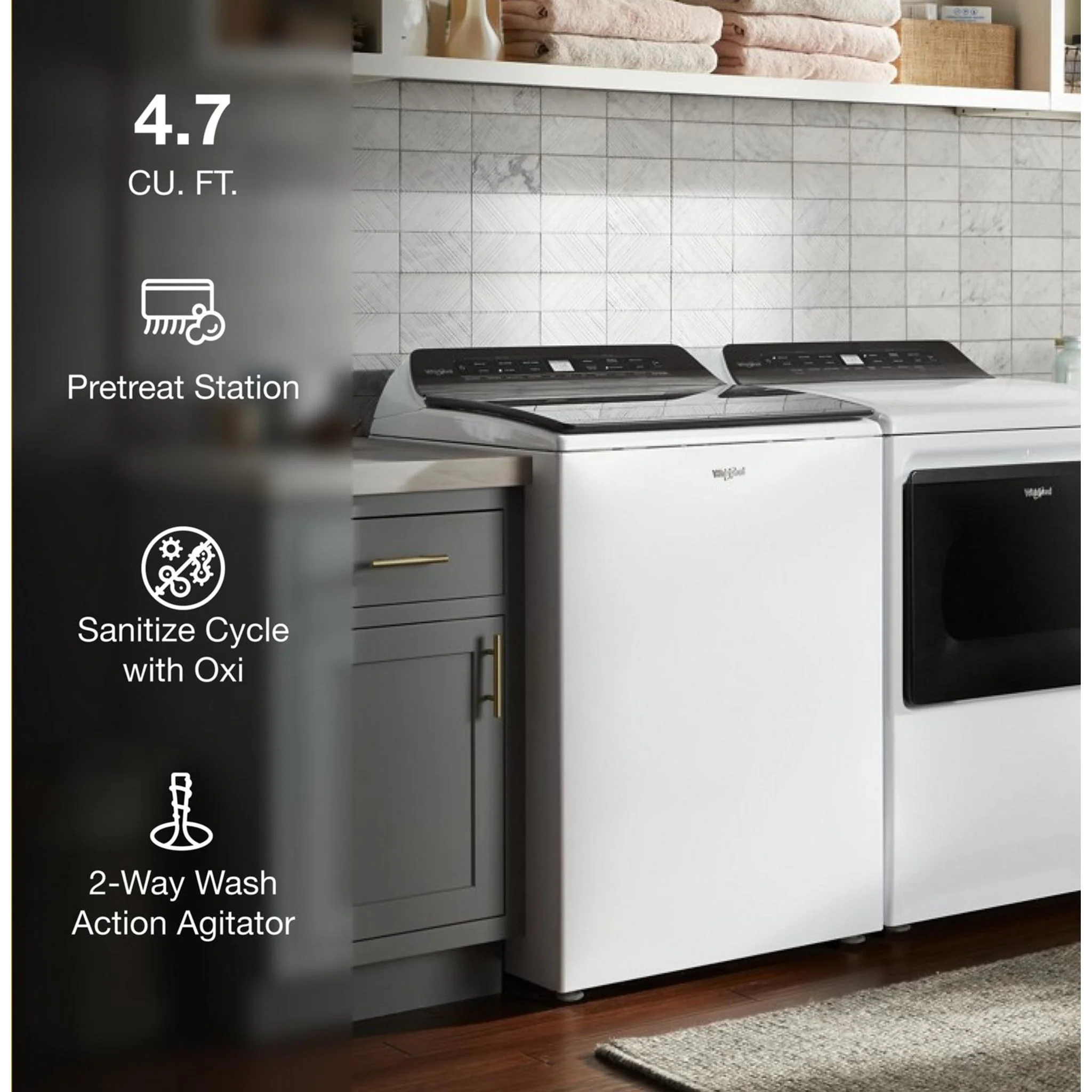 Whirlpool 5.4 cu. ft. I.E.C. Top Load Washer with Pretreat Station (WTW5105HW) - Image 31