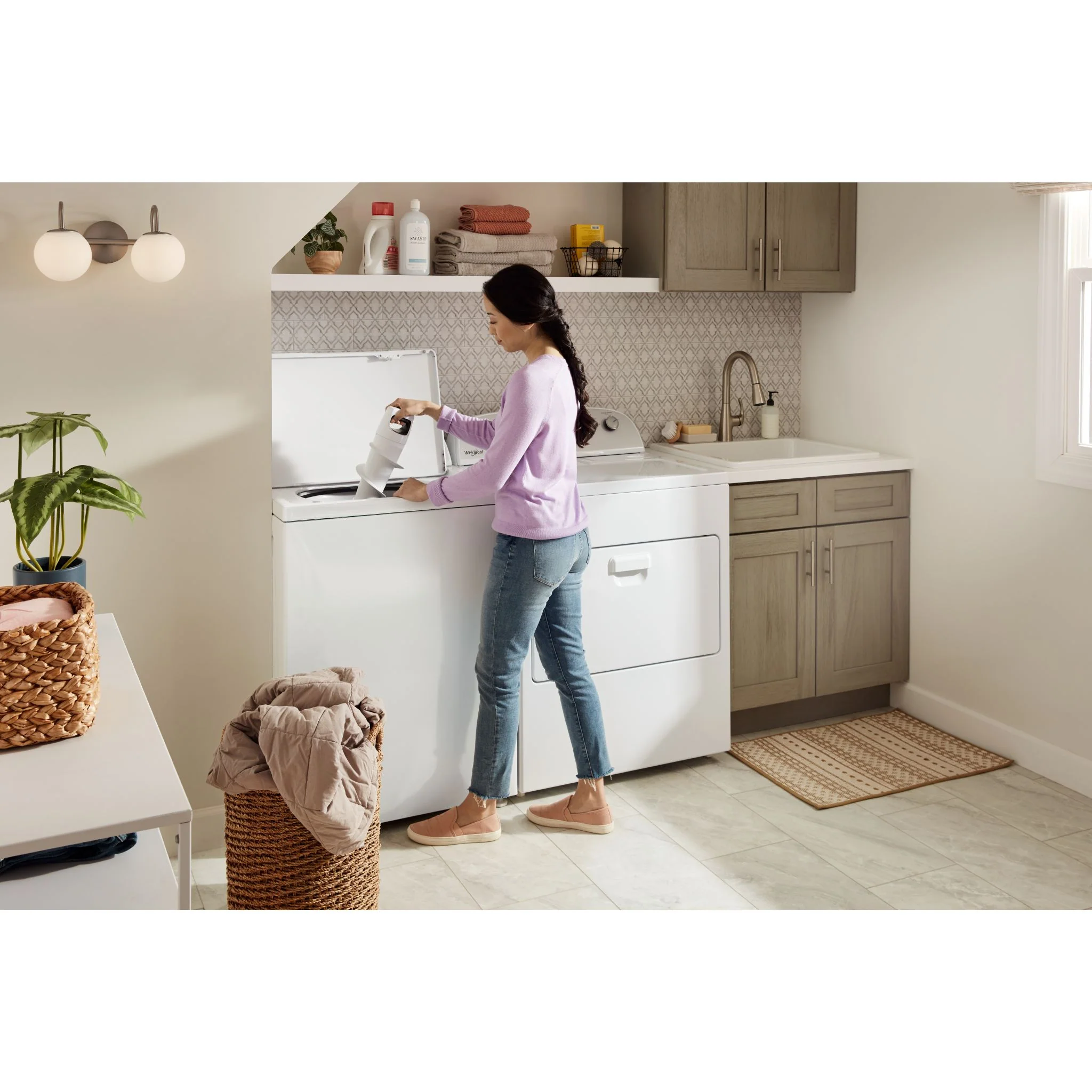 Whirlpool 4.5 cu.ft.  Top Load Washer with Removable Agitator - White (WTW4957PW) - Image 15