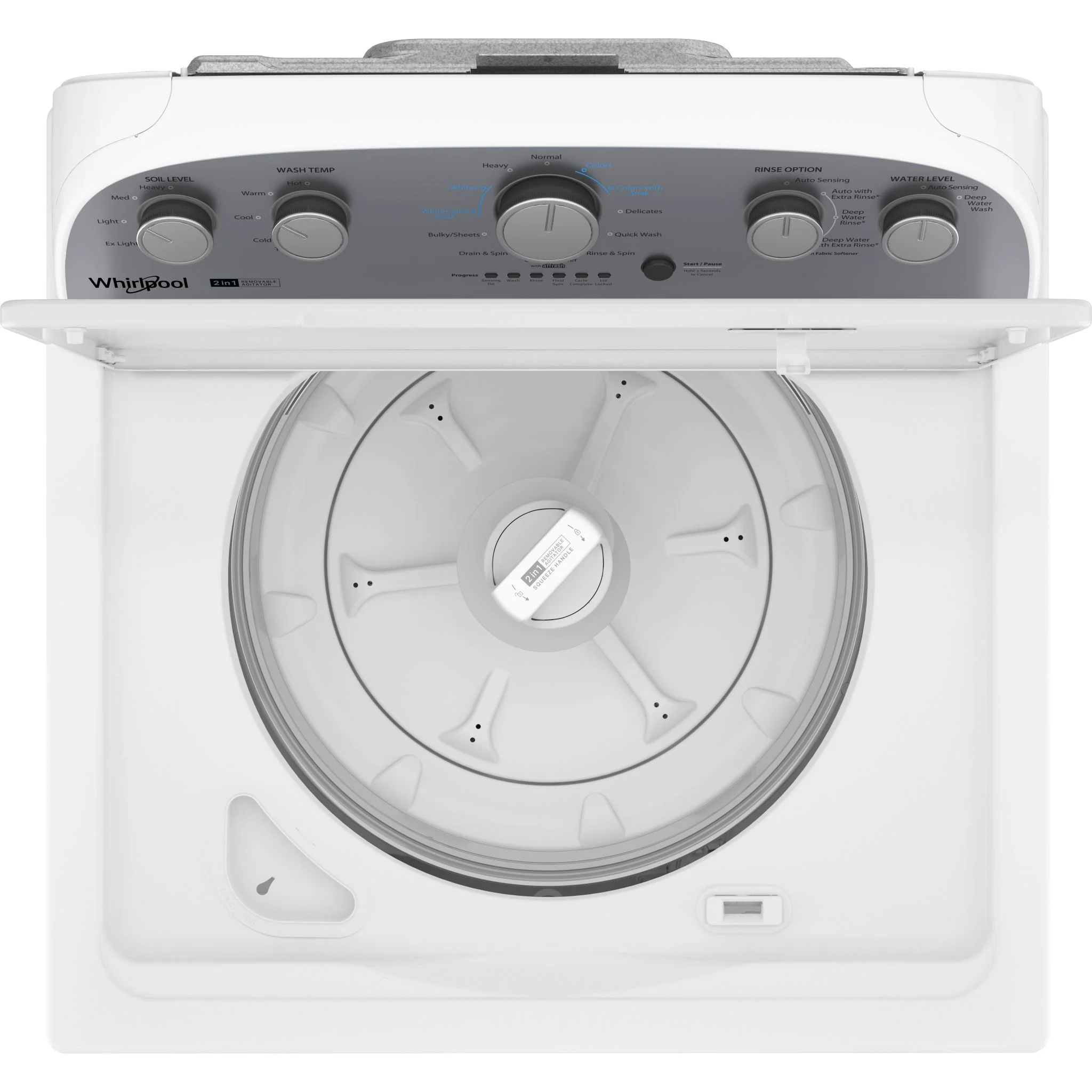 Whirlpool 4.5 cu.ft.  Top Load Washer with Removable Agitator - White (WTW4957PW) - Image 8