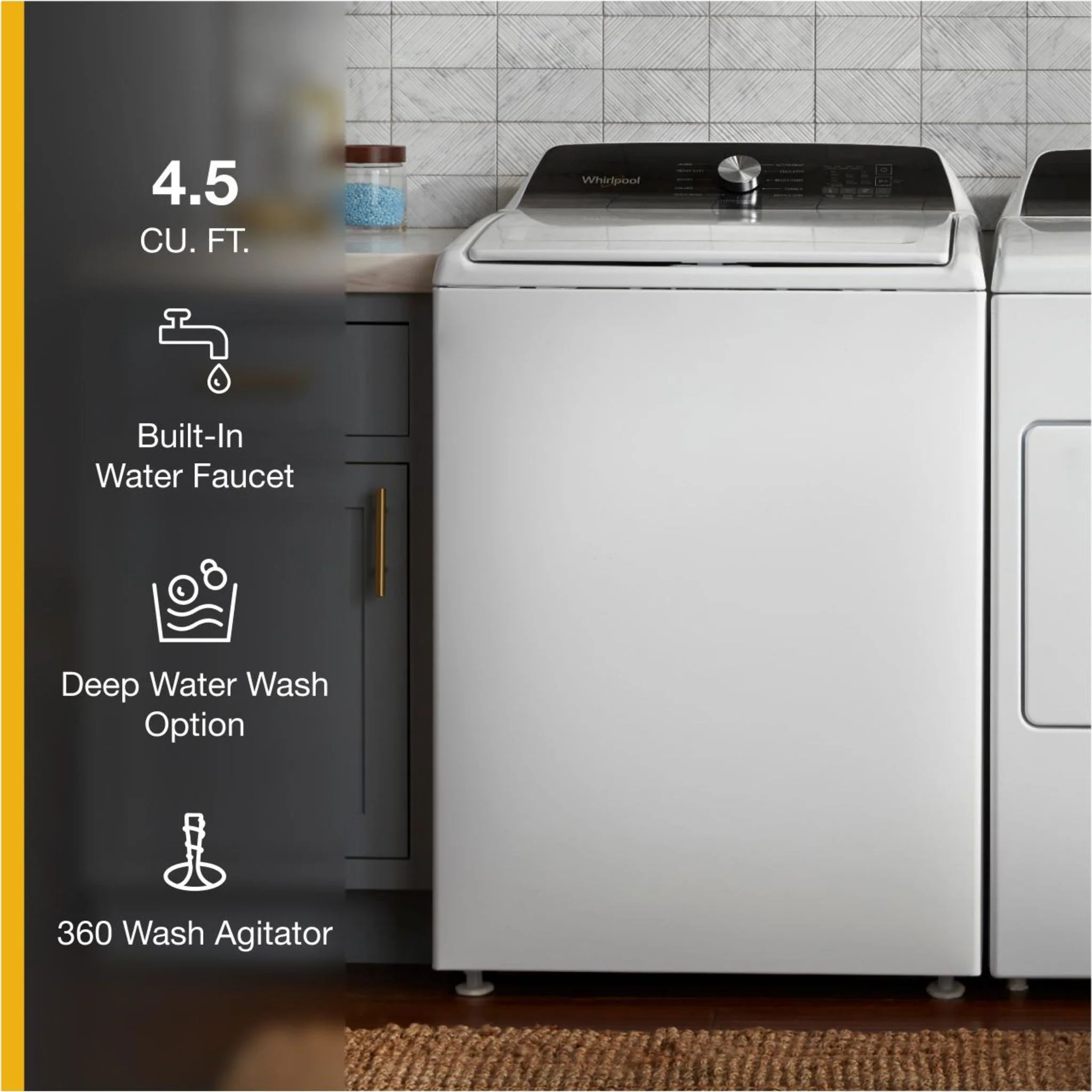 Whirlpool 5.2 cu. ft. Top Load Agitator Washer with Built-In Faucet - White (WTW5015LW) - Image 21