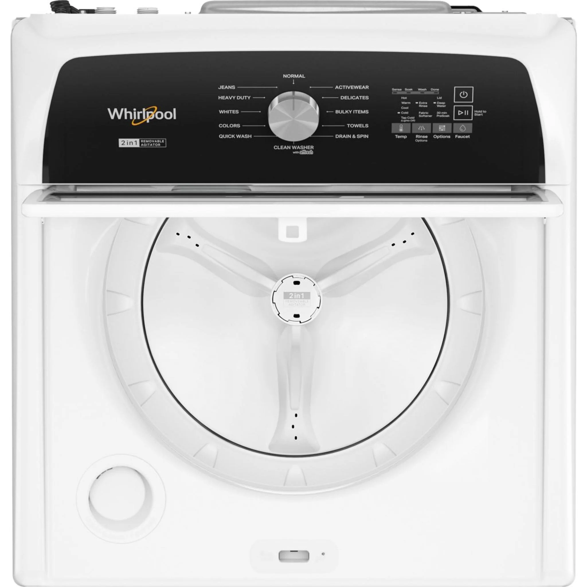 Whirlpool 5.4 - 5.5 Cu. Ft. Capacity Top Load Washer with Removable Agitator -White (WTW5057LW) - Image 11