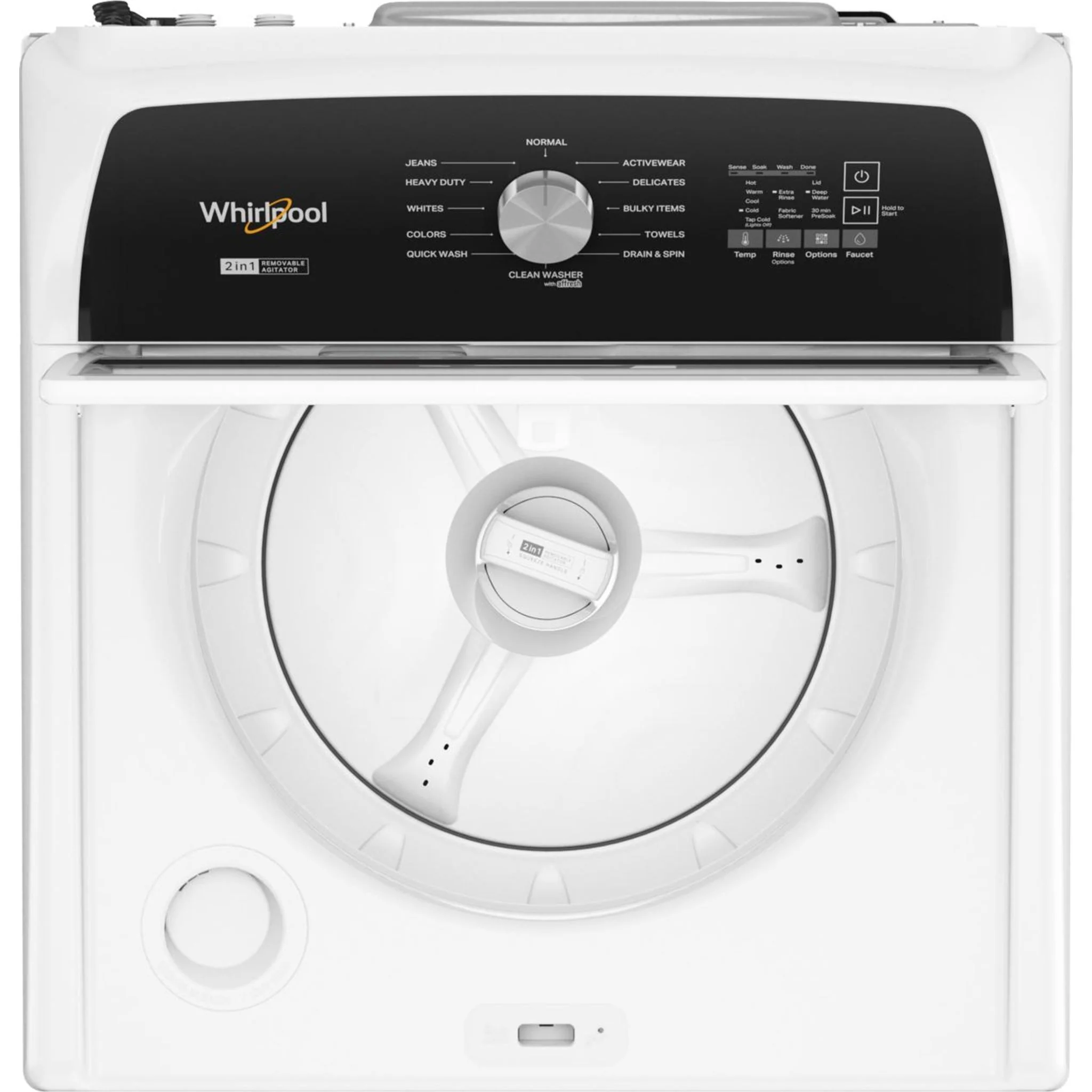 Whirlpool 5.4 - 5.5 Cu. Ft. Capacity Top Load Washer with Removable Agitator -White (WTW5057LW) - Image 12
