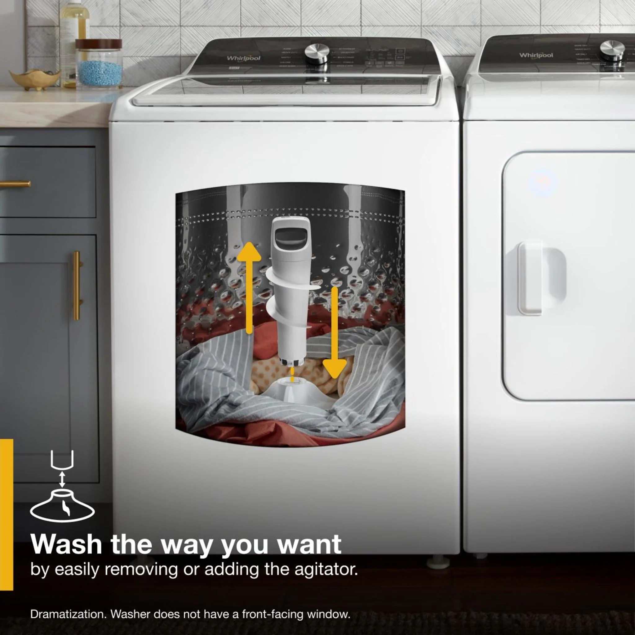 Whirlpool 5.4 - 5.5 Cu. Ft. Capacity Top Load Washer with Removable Agitator -White (WTW5057LW) - Image 35