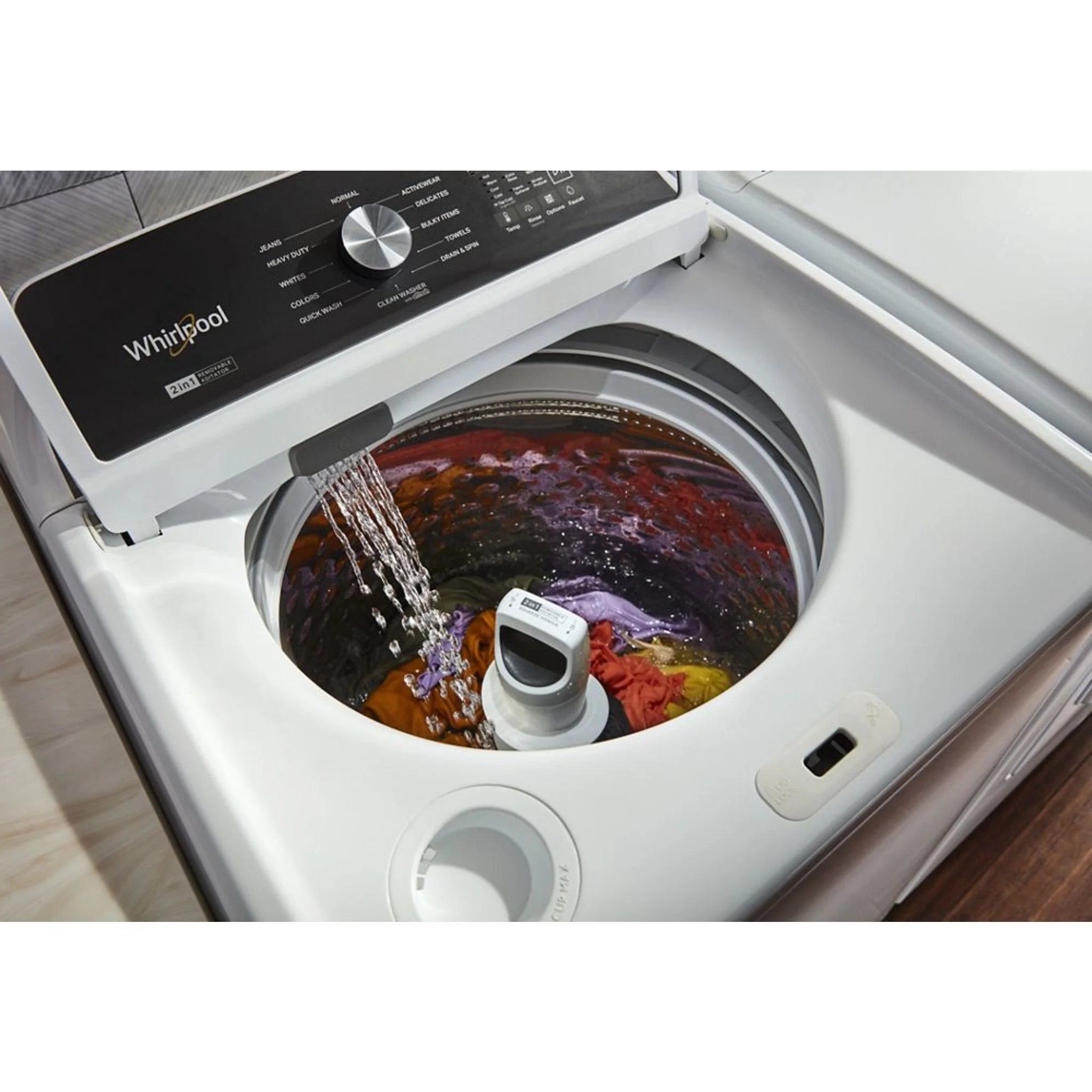 Whirlpool 5.4 - 5.5 Cu. Ft. Capacity Top Load Washer with Removable Agitator -White (WTW5057LW) - Image 48
