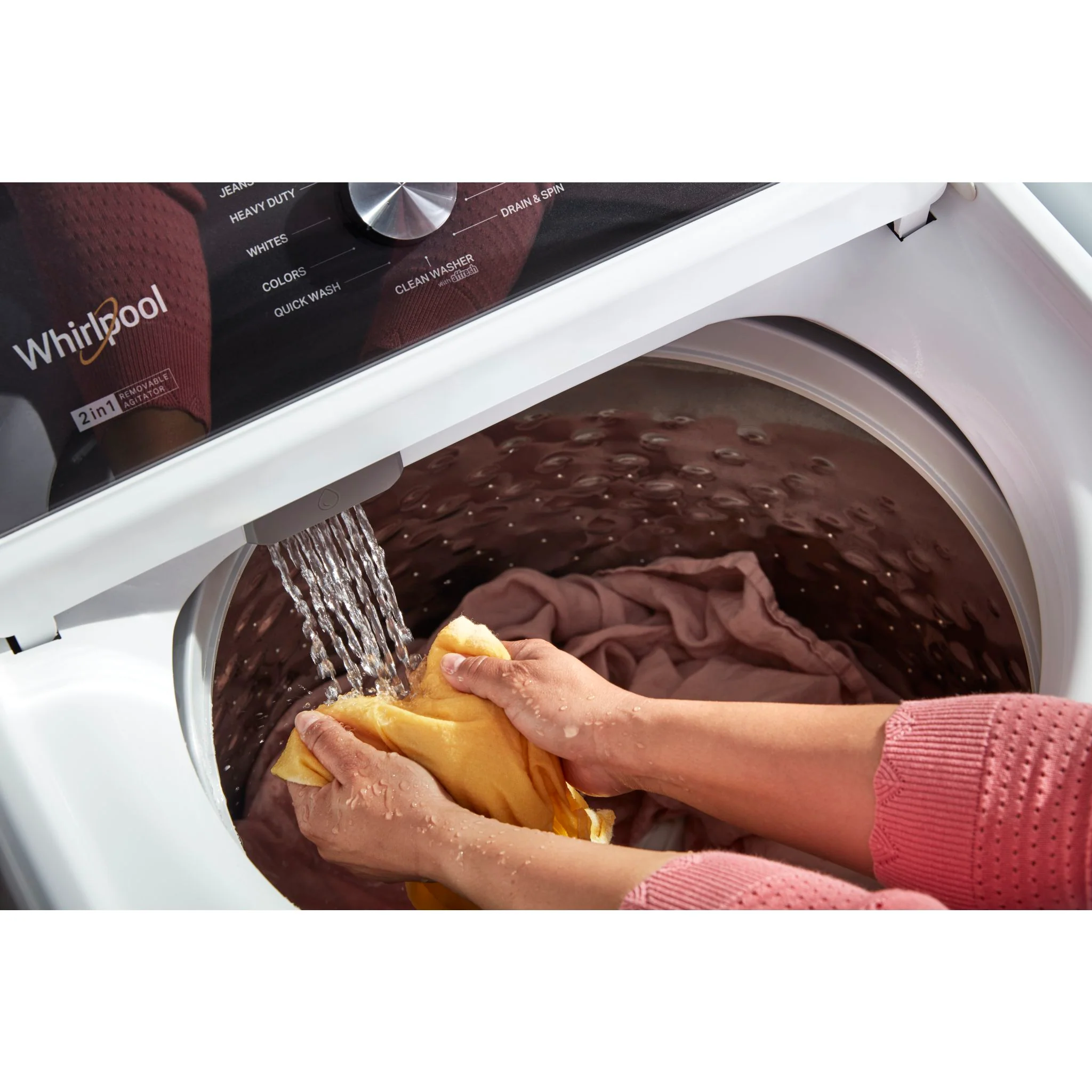 Whirlpool 5.4 - 5.5 Cu. Ft. Capacity Top Load Washer with Removable Agitator -White (WTW5057LW) - Image 7