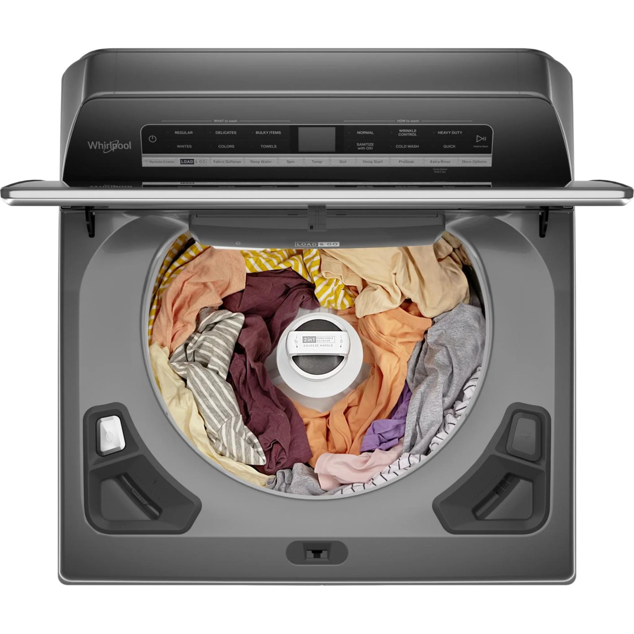 Whirlpool 6.0 - 6.1 cu. ft.(IEC) Top Load Washer with 2 in 1 Removable Agitator -Chrome Shadow (WTW8127LC) - Image 11