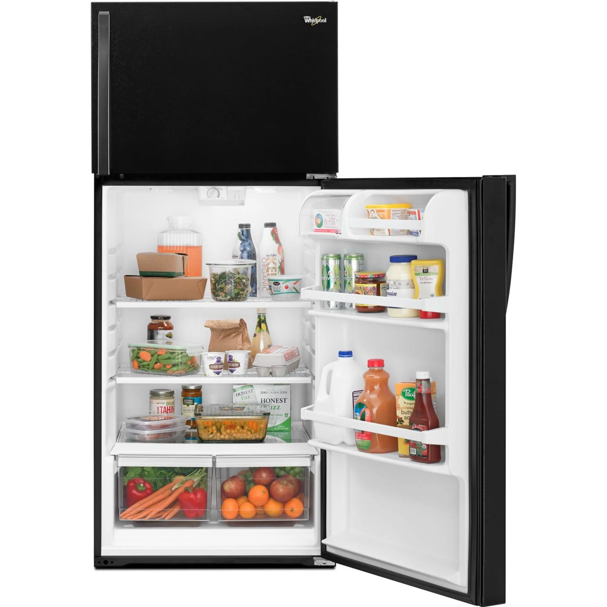 Whirlpool 28-inch Wide Top Freezer Refrigerator - 14 cu. ft. -Black (WRT314TFDB) - Image 13