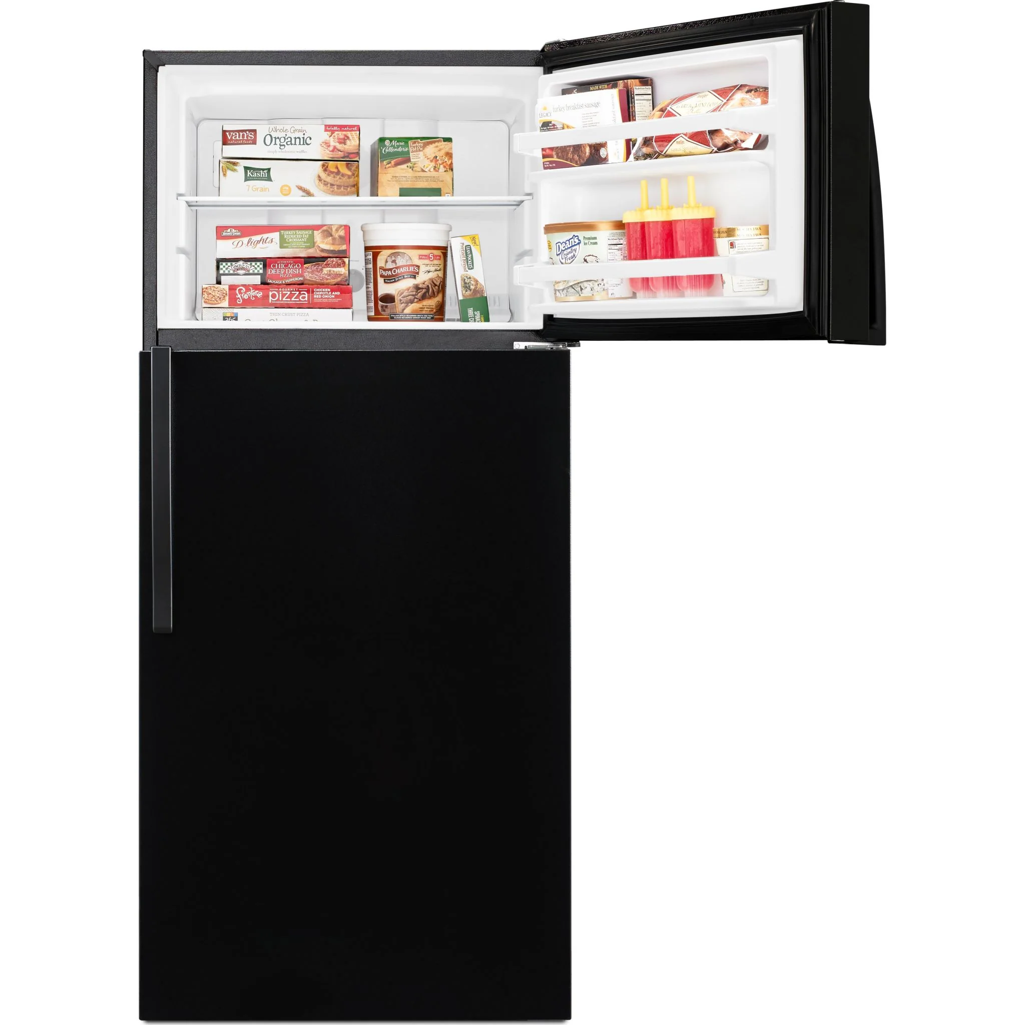 Whirlpool 28-inch Wide Top Freezer Refrigerator - 14 cu. ft. -Black (WRT314TFDB) - Image 5