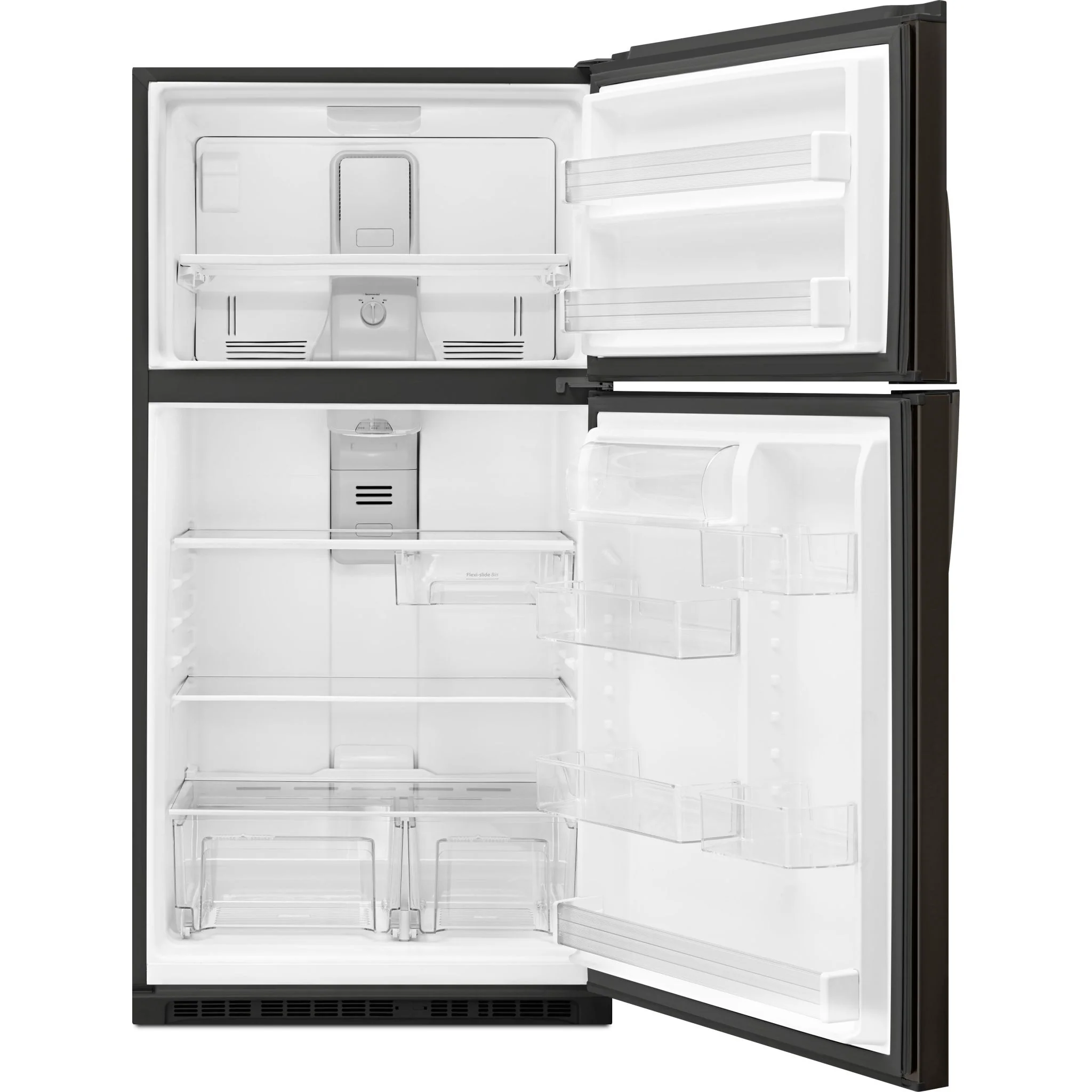 Whirlpool 33-inch Wide Top Freezer Refrigerator - 21 cu. ft. -Black Stainless (WRT541SZHV) - Image 2