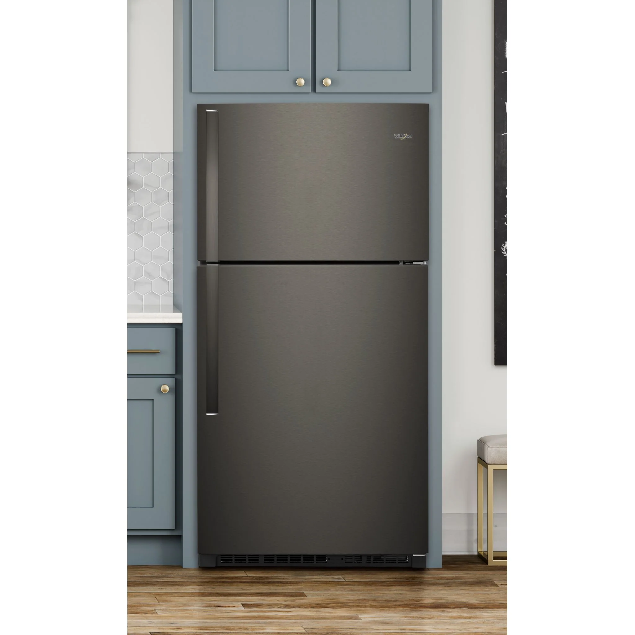 Whirlpool 33-inch Wide Top Freezer Refrigerator - 21 cu. ft. -Black Stainless (WRT541SZHV) - Image 7