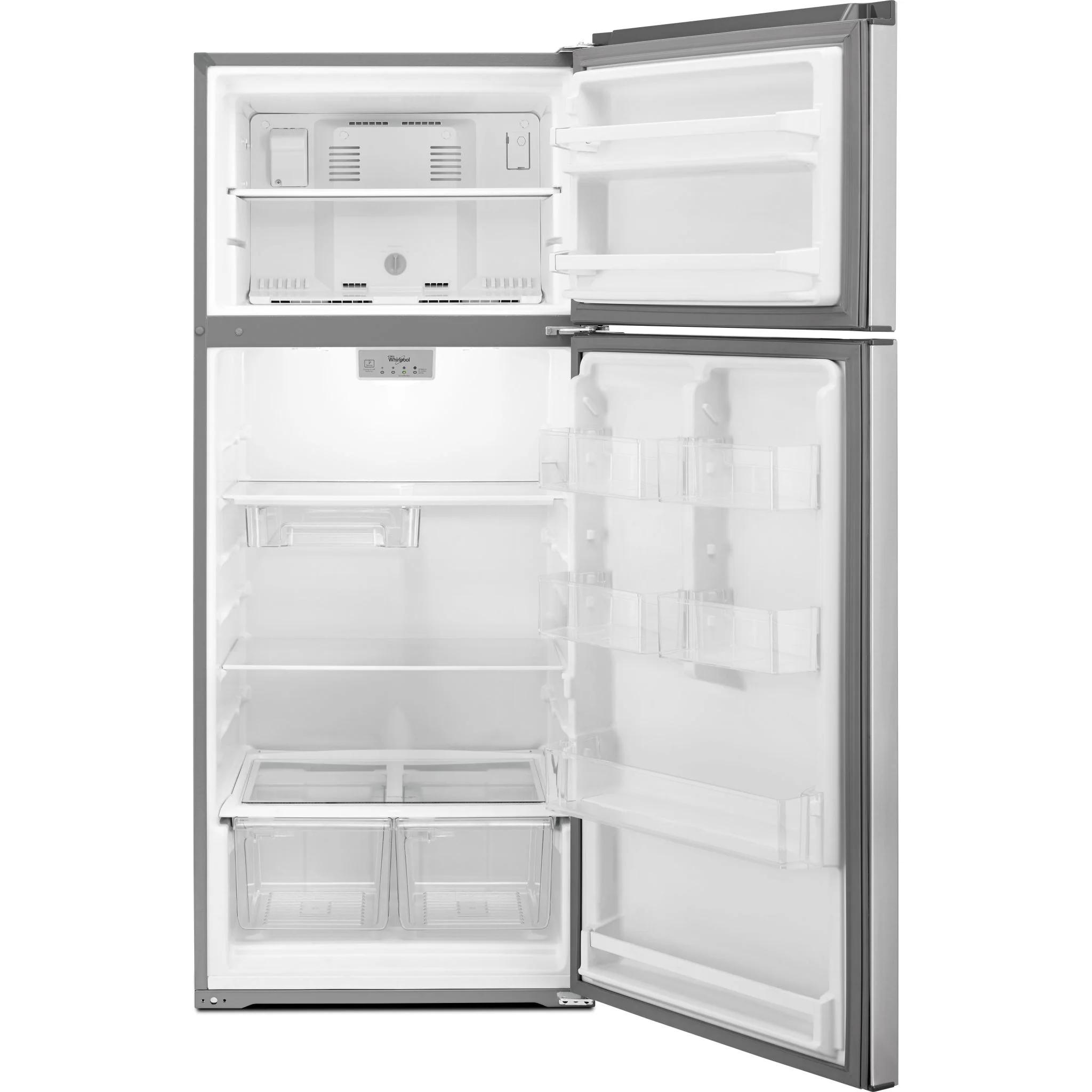 Whirlpool 28-inch Wide Refrigerator Compatible With The EZ Connect Icemaker Kit 18 Cu. Ft. -Print Resist Metallic Steel (WRT518SZFG) - Image 2