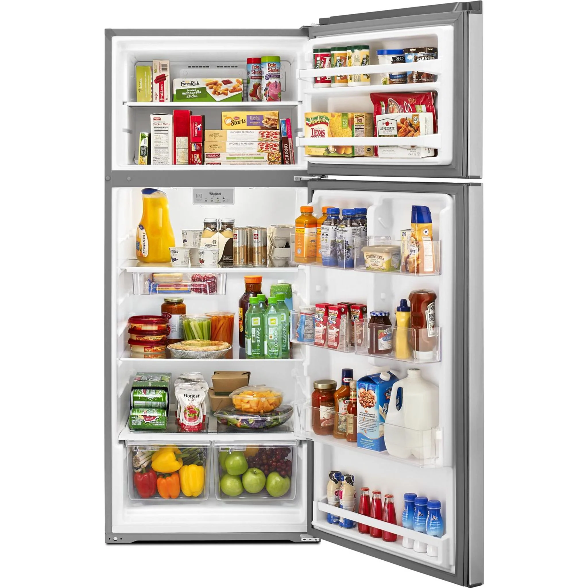 Whirlpool 28-inch Wide Refrigerator Compatible With The EZ Connect Icemaker Kit 18 Cu. Ft. -Print Resist Metallic Steel (WRT518SZFG) - Image 39