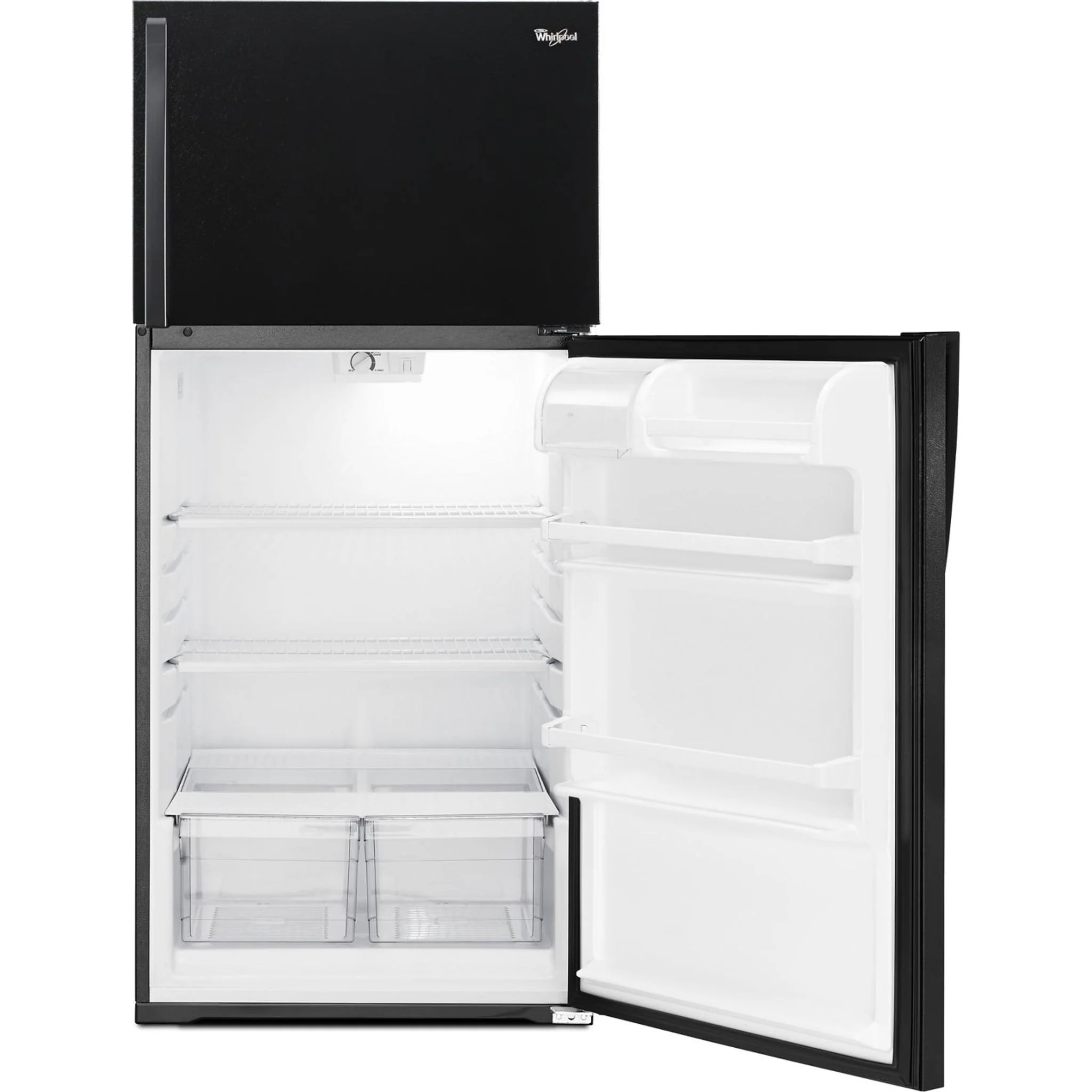 Whirlpool 28" Wide Top-Freezer Refrigerator with Freezer Temperature Control - Black (WRT134TFDB) - Image 28