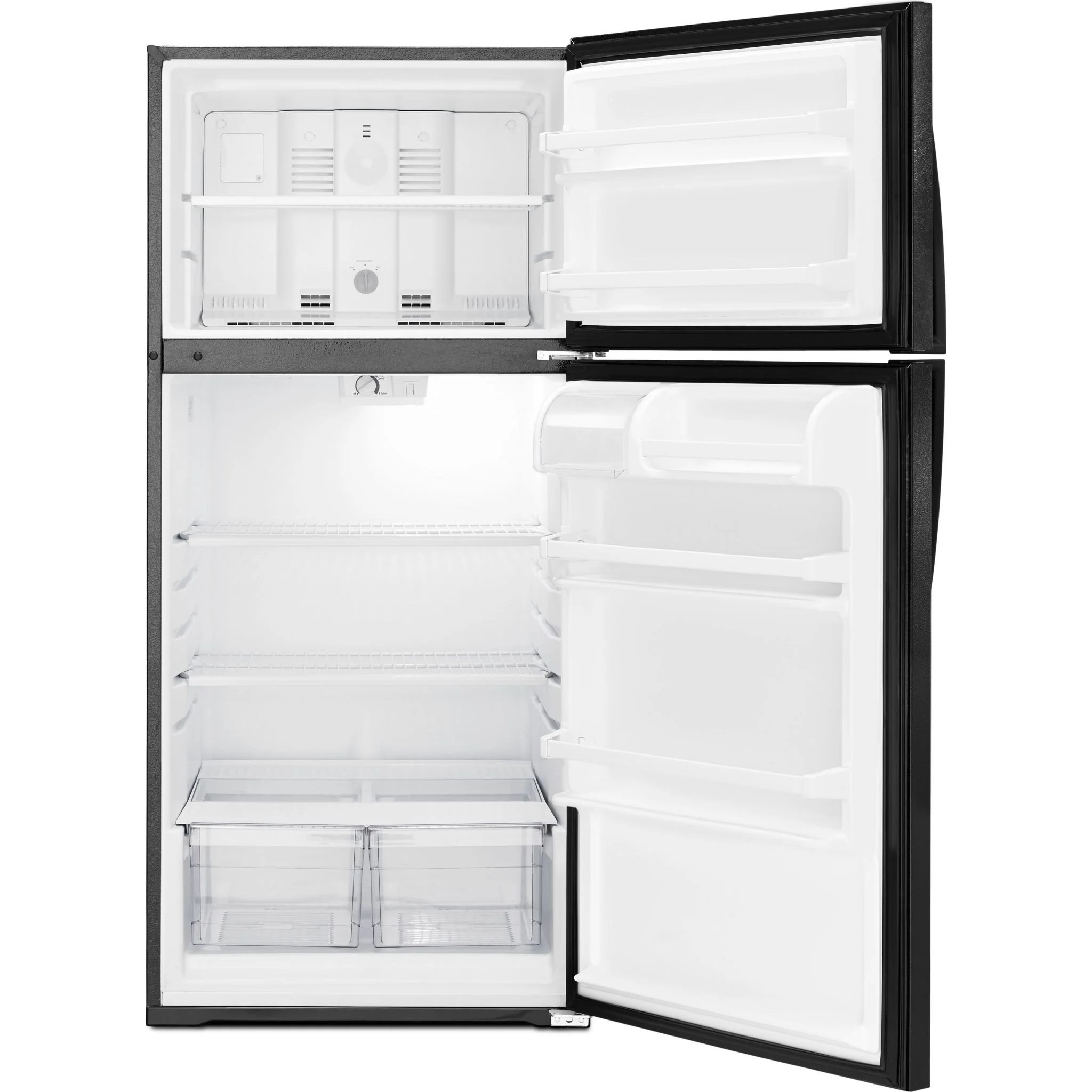 Whirlpool 28" Wide Top-Freezer Refrigerator with Freezer Temperature Control - Black (WRT134TFDB) - Image 4