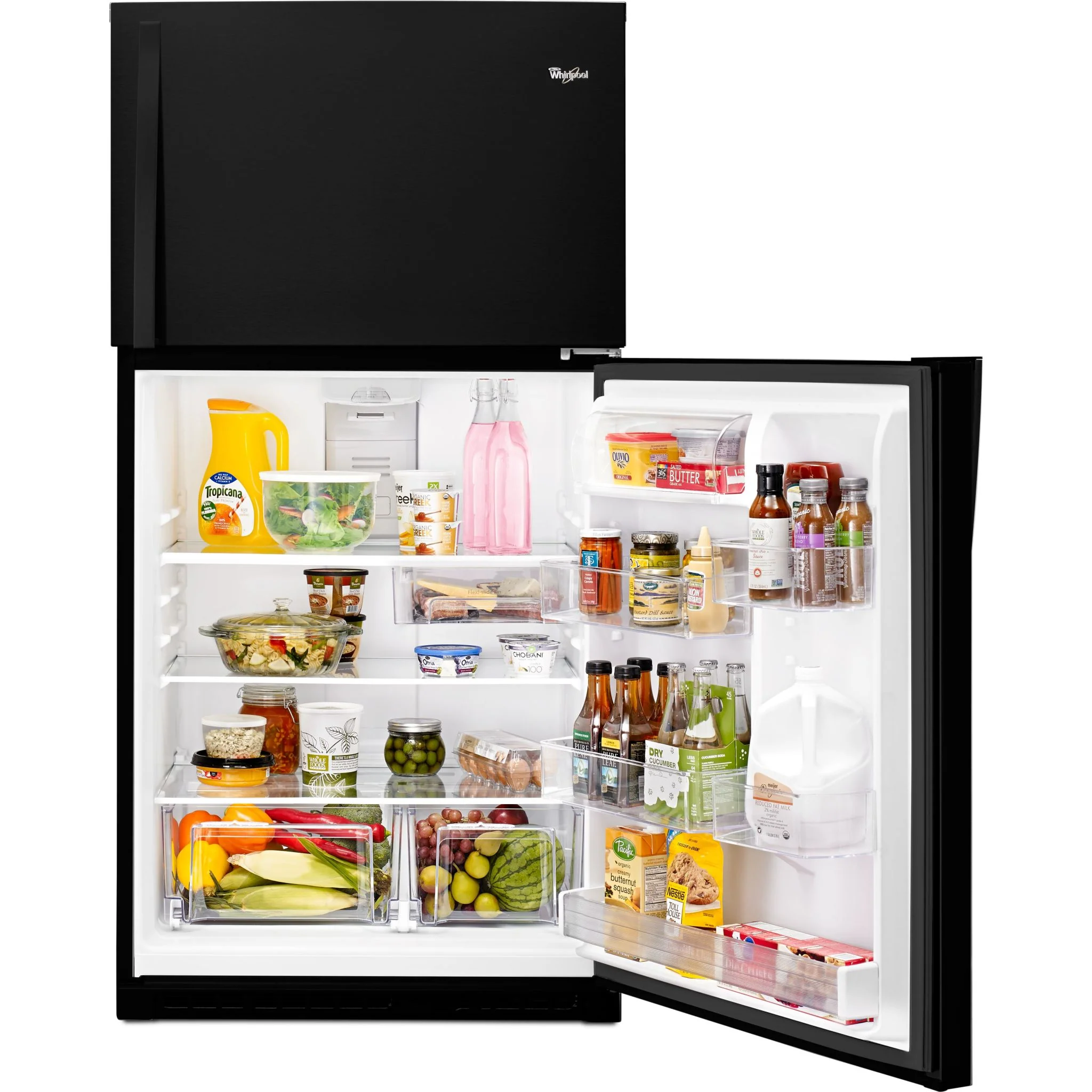 Whirlpool 33" Wide Top-Freezer Refrigerator with Optional EZ Connect Icemaker Kit -Black (WRT541SZDB) - Image 6