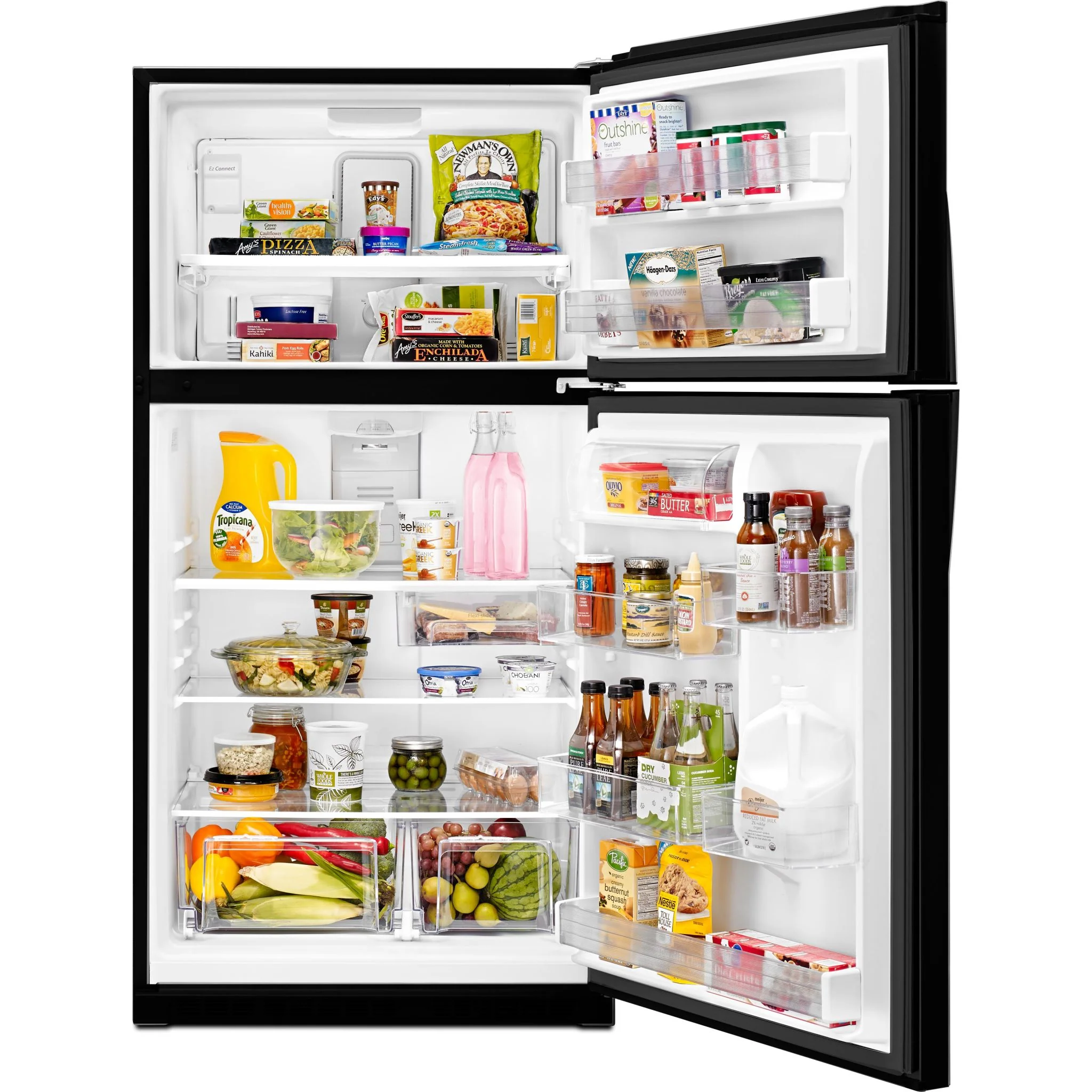 Whirlpool 33" Wide Top-Freezer Refrigerator with Optional EZ Connect Icemaker Kit -Black (WRT541SZDB) - Image 8