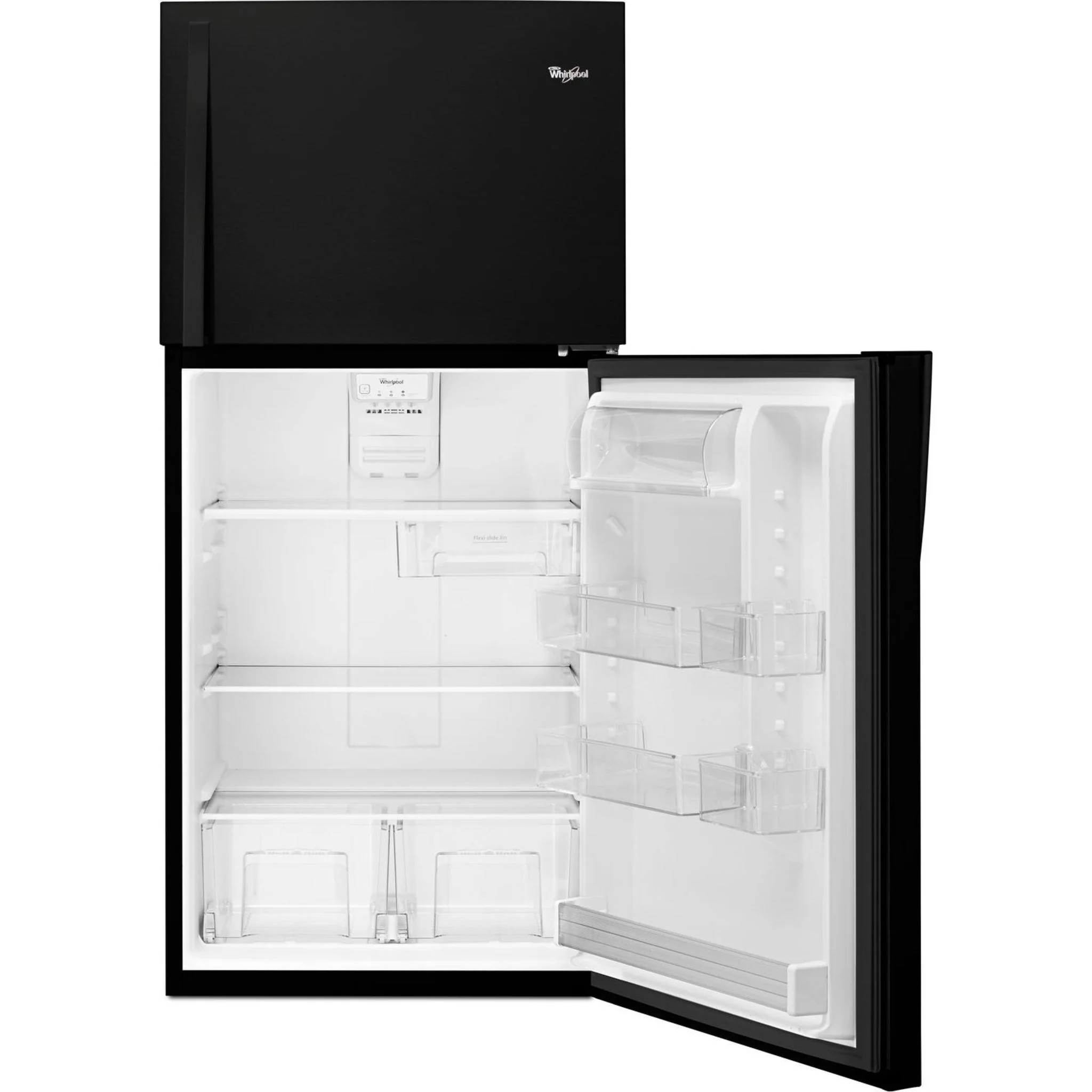 Whirlpool  30" Wide Top-Freezer Refrigerator - EZ Connect Icemaker Kit Compatible- 19.2 cu.ft. - Black (WRT519SZDB) - Image 18