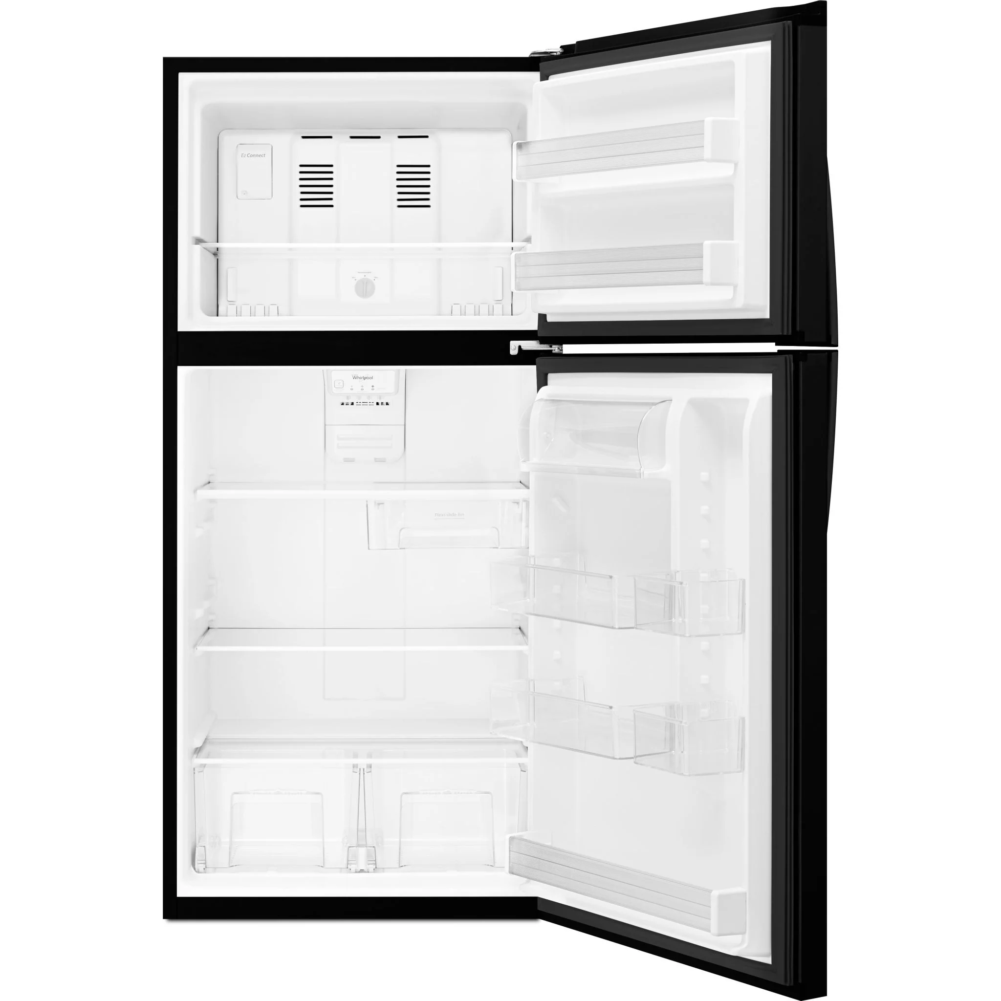 Whirlpool  30" Wide Top-Freezer Refrigerator - EZ Connect Icemaker Kit Compatible- 19.2 cu.ft. - Black (WRT519SZDB) - Image 5