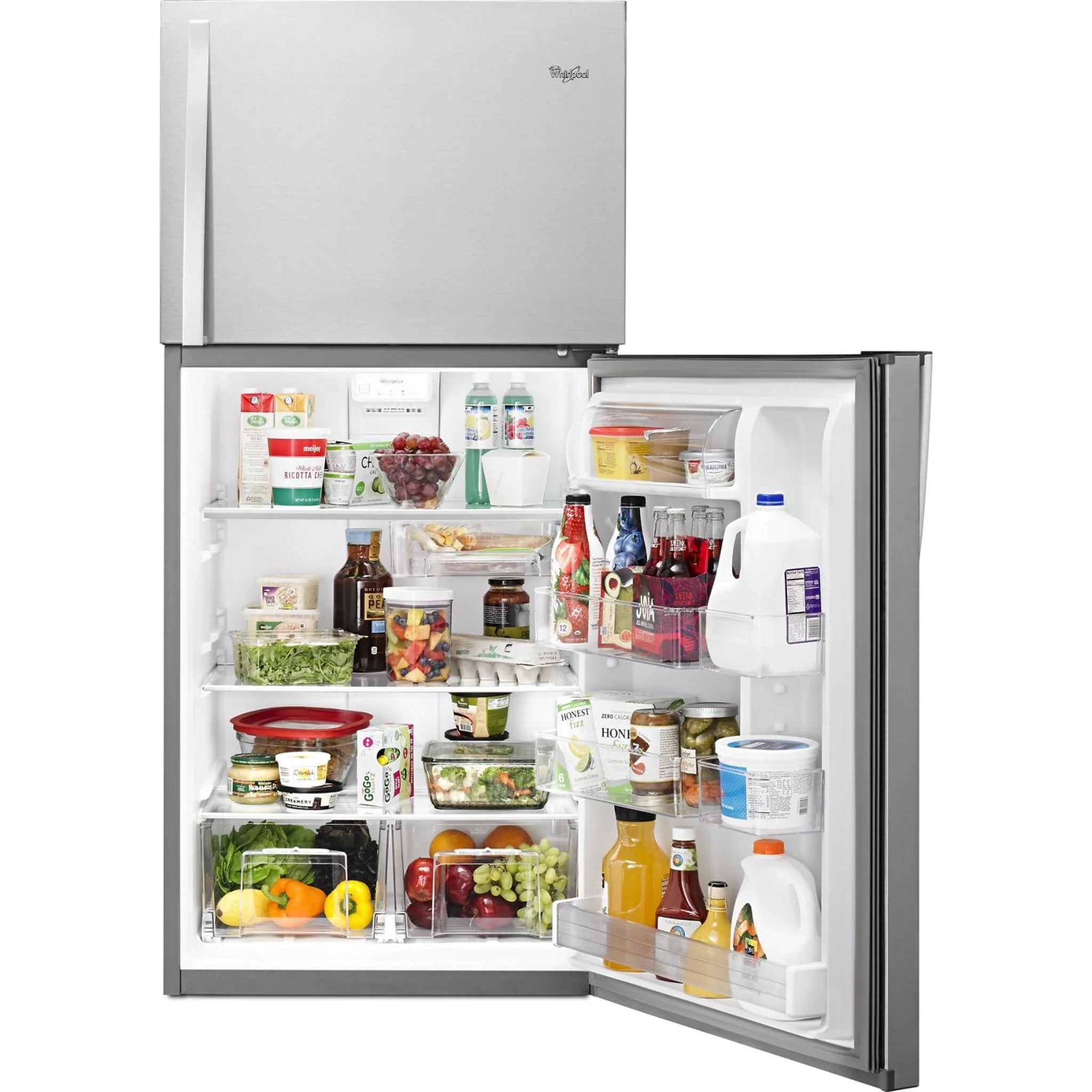 Whirlpool 30-inch Wide Top-Freezer Refrigerator - EZ Connect Icemaker Kit Compatible  - 19.2 cu. ft. -Monochromatic Stainless Steel (WRT549SZDM) - Image 27
