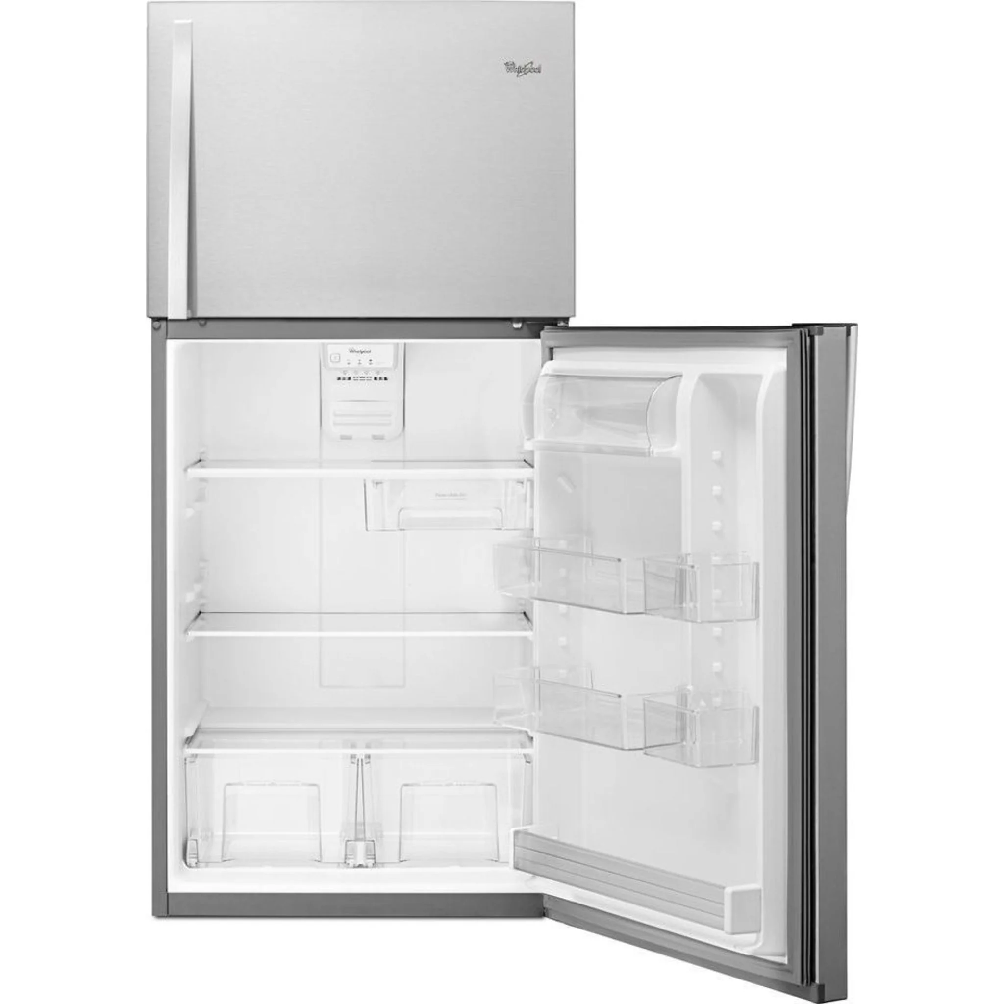 Whirlpool 30-inch Wide Top-Freezer Refrigerator - EZ Connect Icemaker Kit Compatible  - 19.2 cu. ft. -Monochromatic Stainless Steel (WRT549SZDM) - Image 3