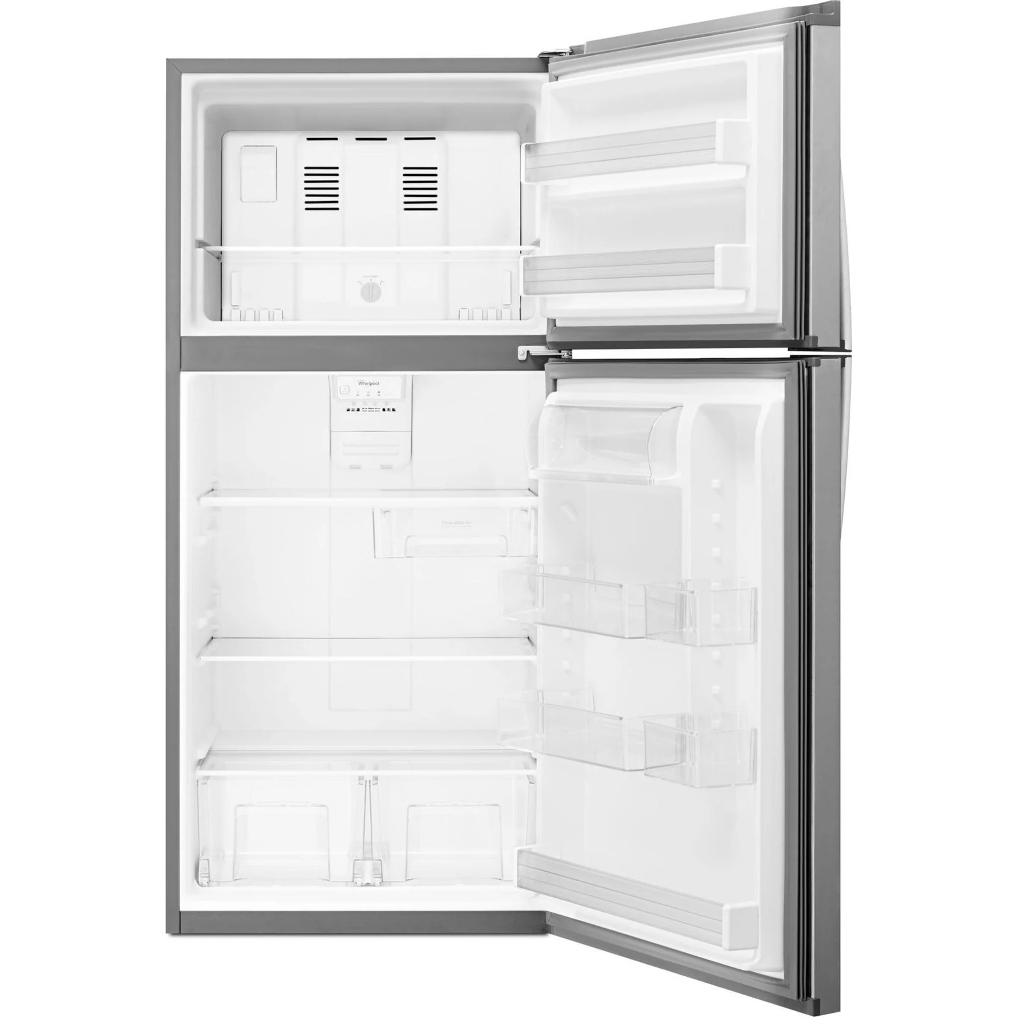 Whirlpool 30-inch Wide Top-Freezer Refrigerator - EZ Connect Icemaker Kit Compatible  - 19.2 cu. ft. -Monochromatic Stainless Steel (WRT549SZDM) - Image 6