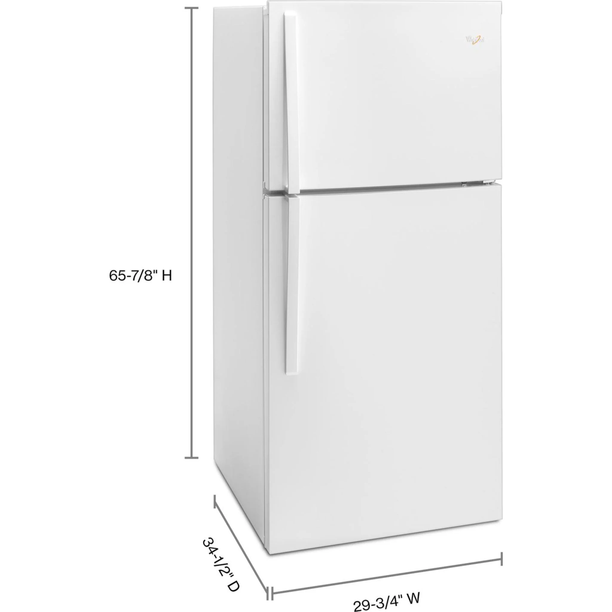 Whirlpool 30" Wide Top-Freezer Refrigerator with LED Interior Lighting -White (WRT549SZDW) - Image 20