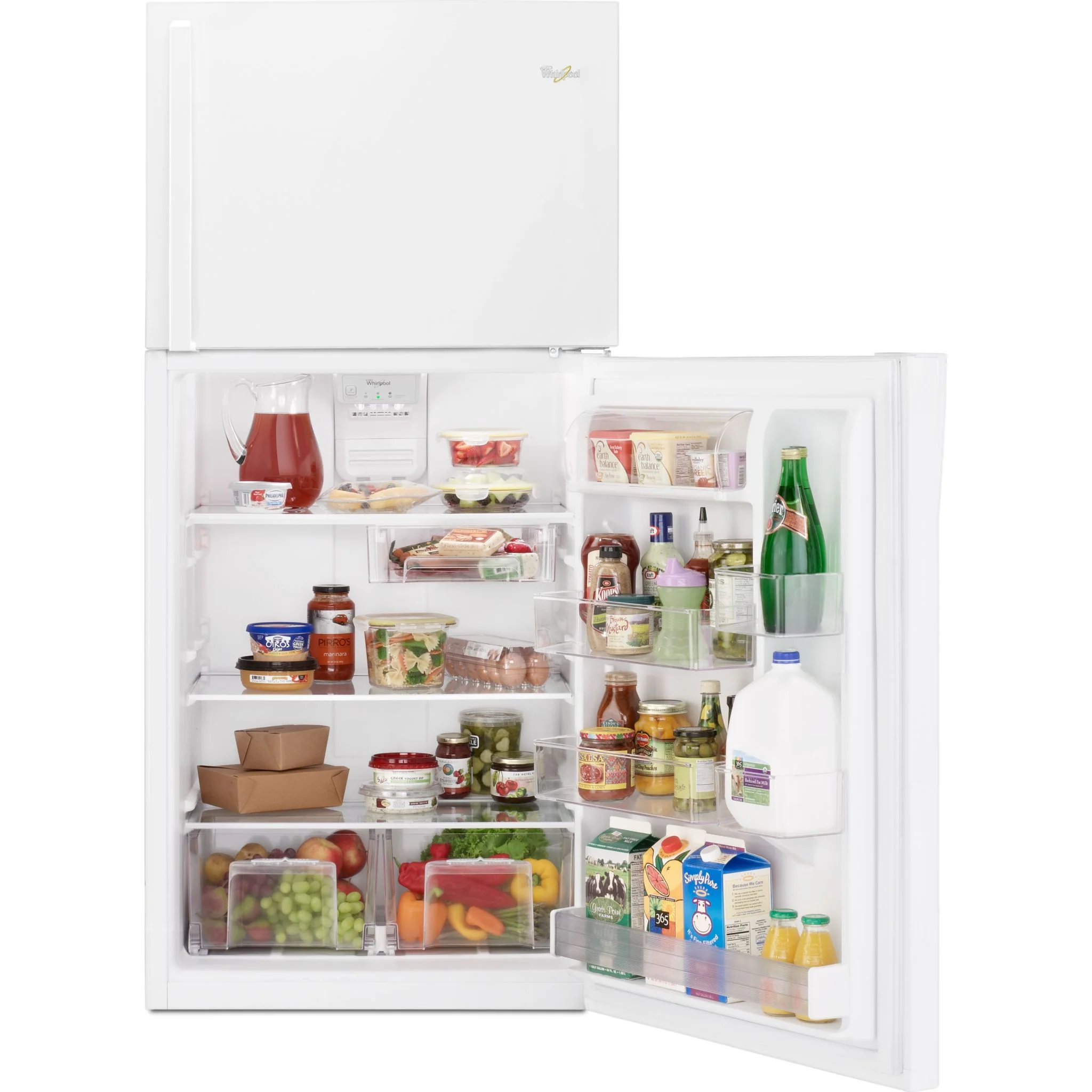 Whirlpool 30" Wide Top-Freezer Refrigerator with LED Interior Lighting -White (WRT549SZDW) - Image 6