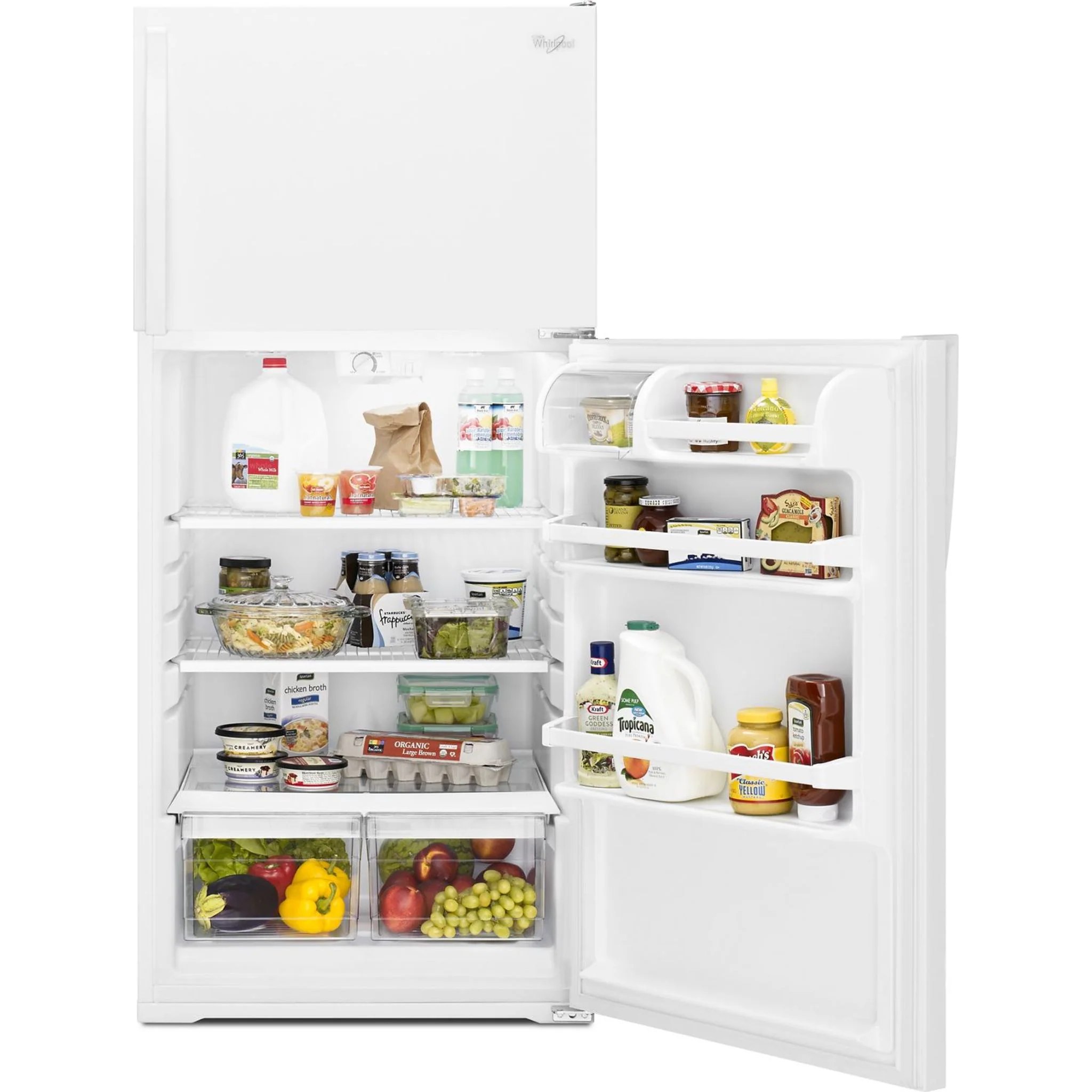 Whirlpool  28" Wide Top-Freezer Refrigerator with Freezer Temperature Control -White (WRT134TFDW) - Image 18